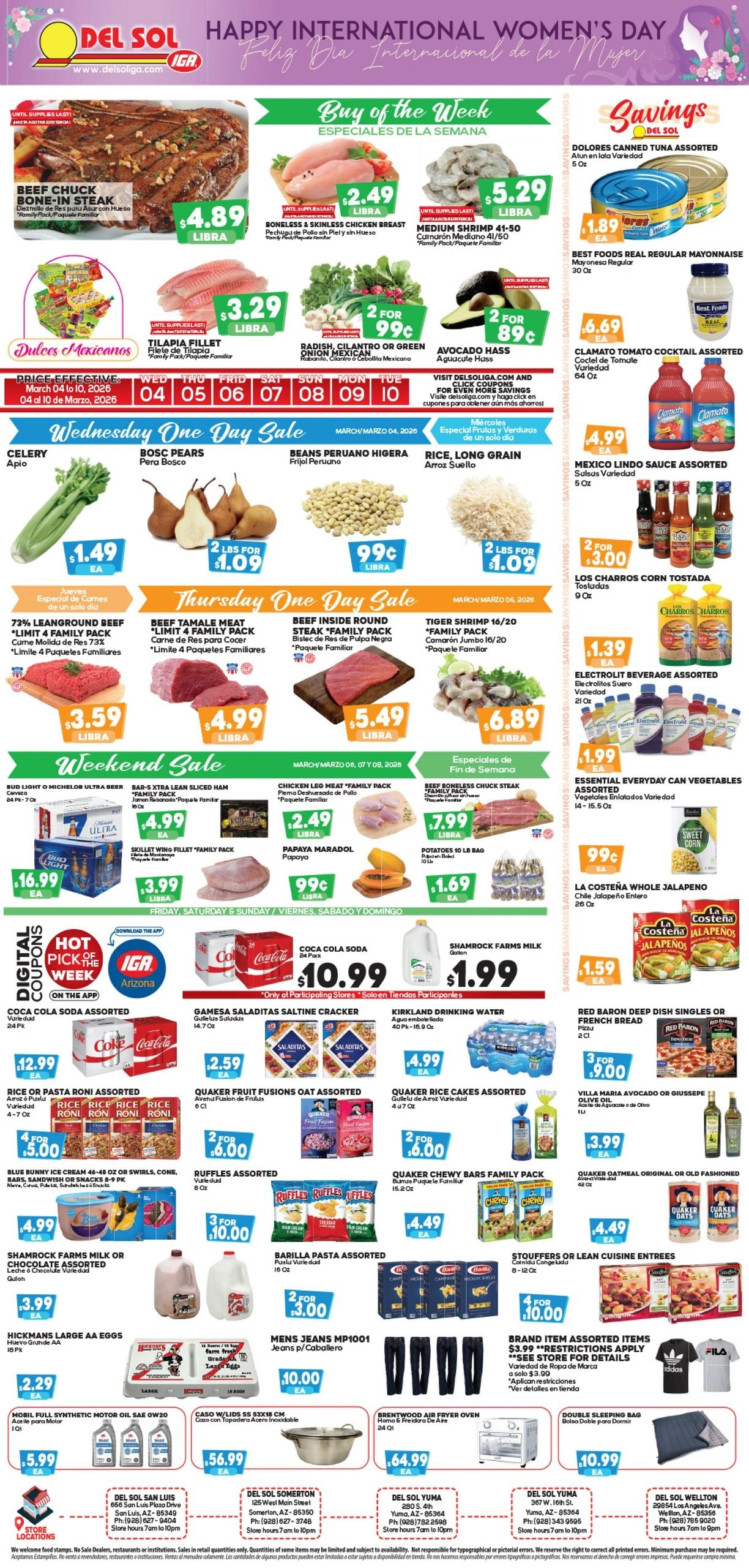 Del Sol IGA flyer page 1