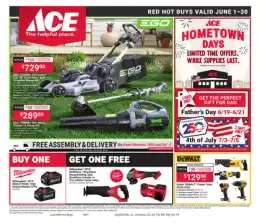 Ace Hardware June Month Long Red Hot Buys