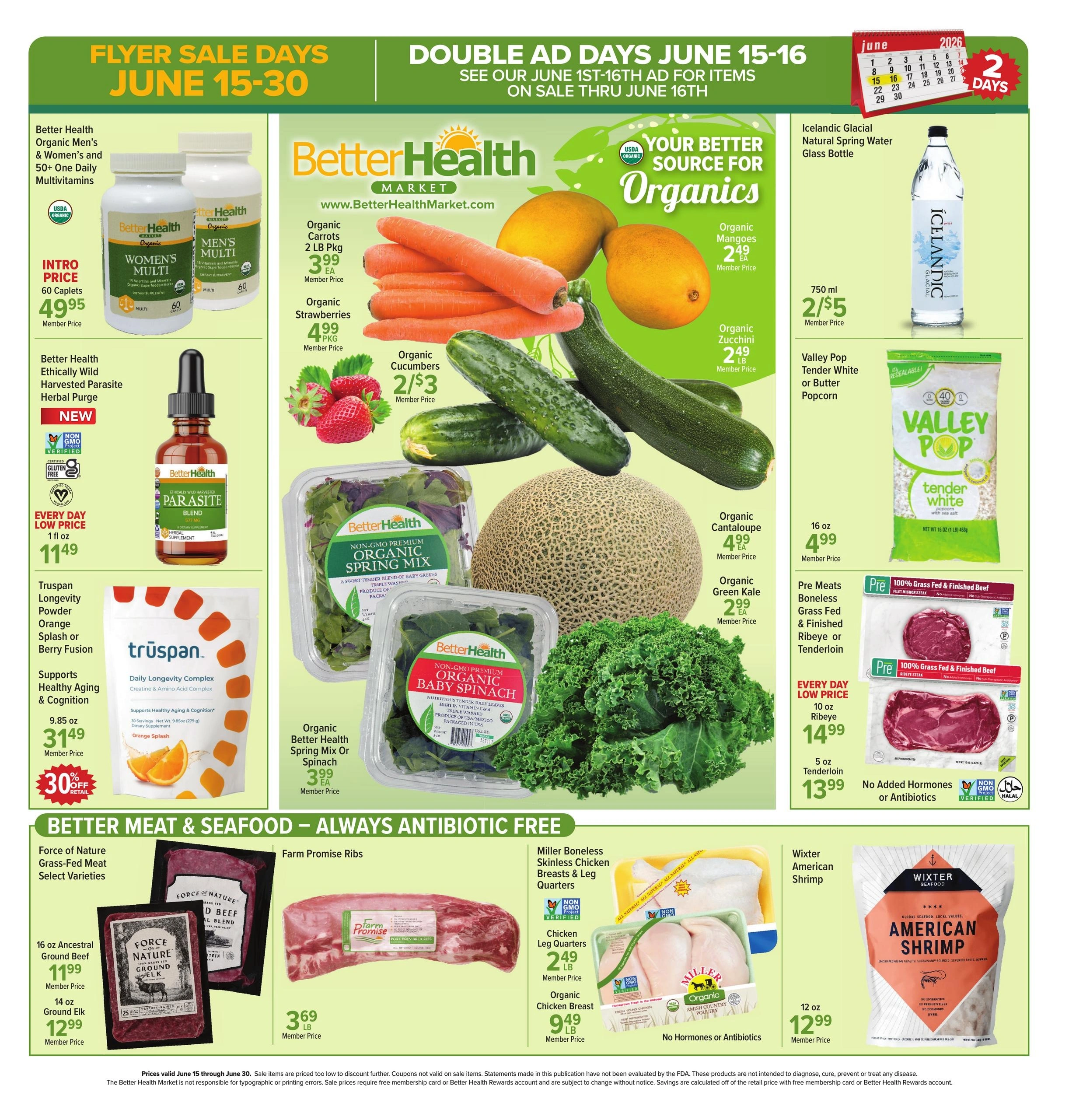 Better Health Market flyer page 1