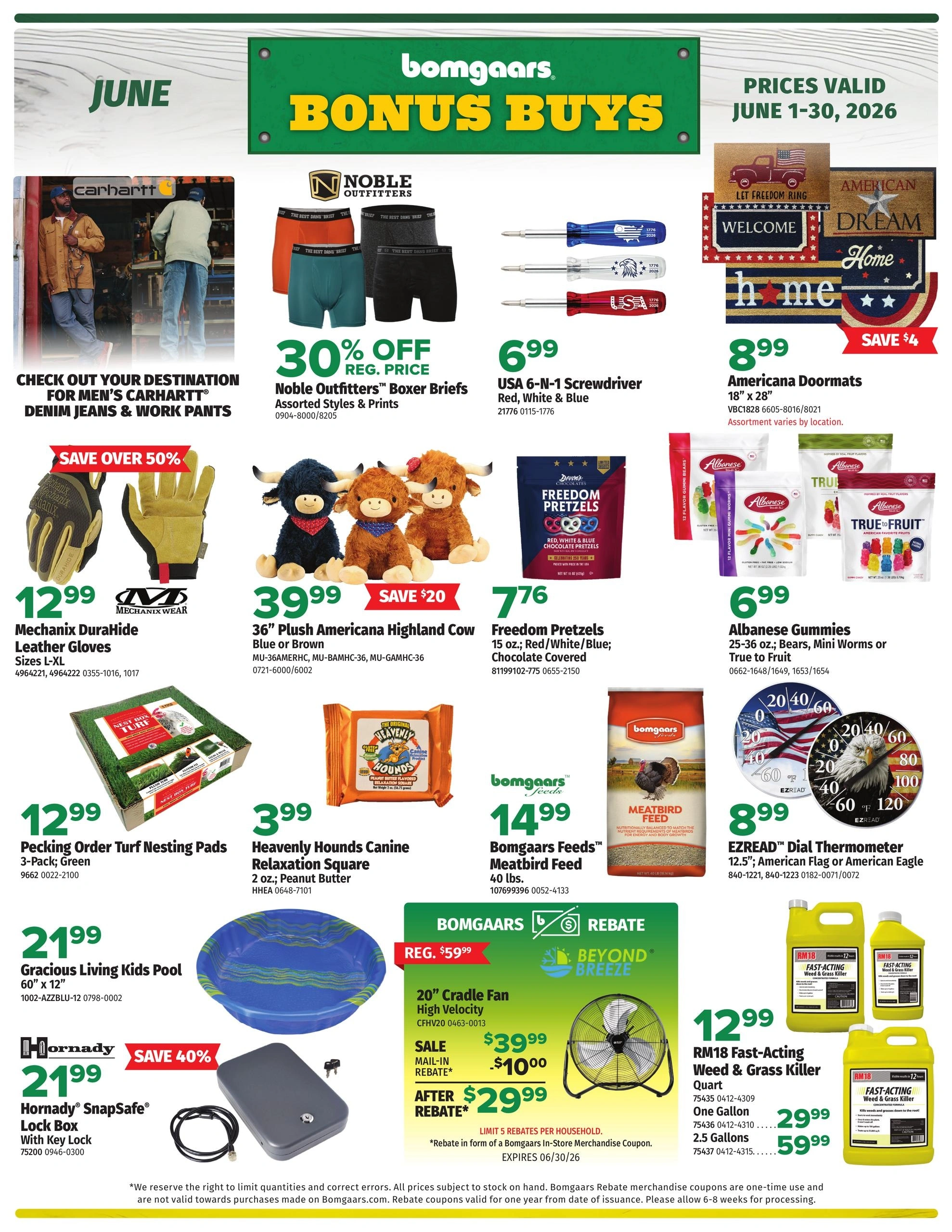 Bomgaars flyer page 1