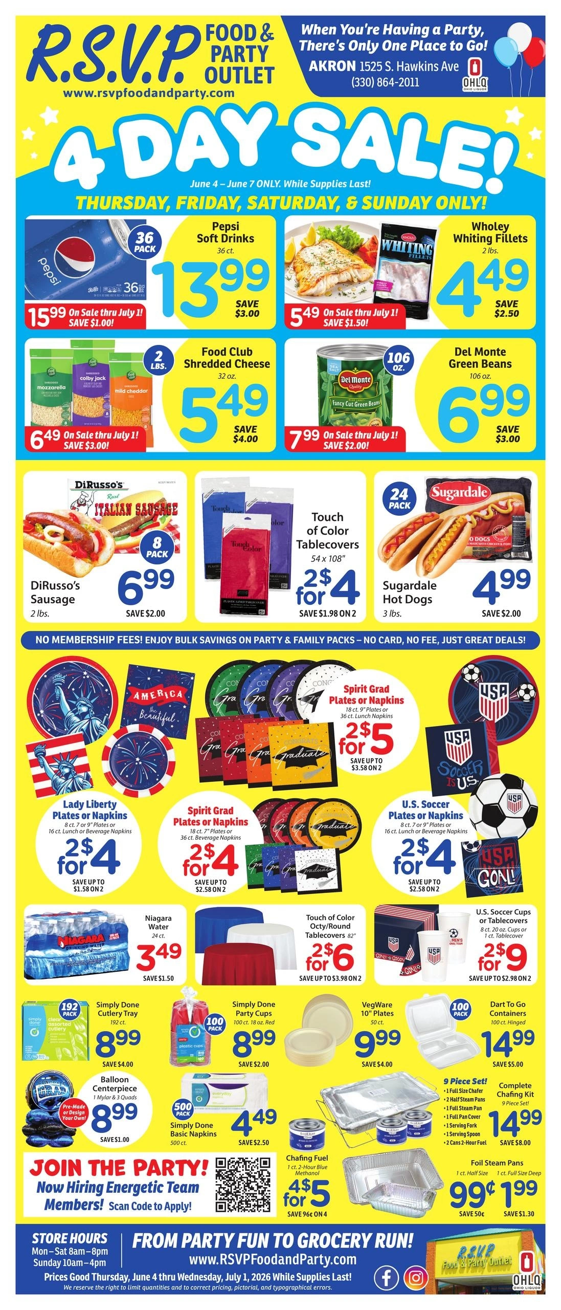 RSVP Food & Party Outlet flyer page 1