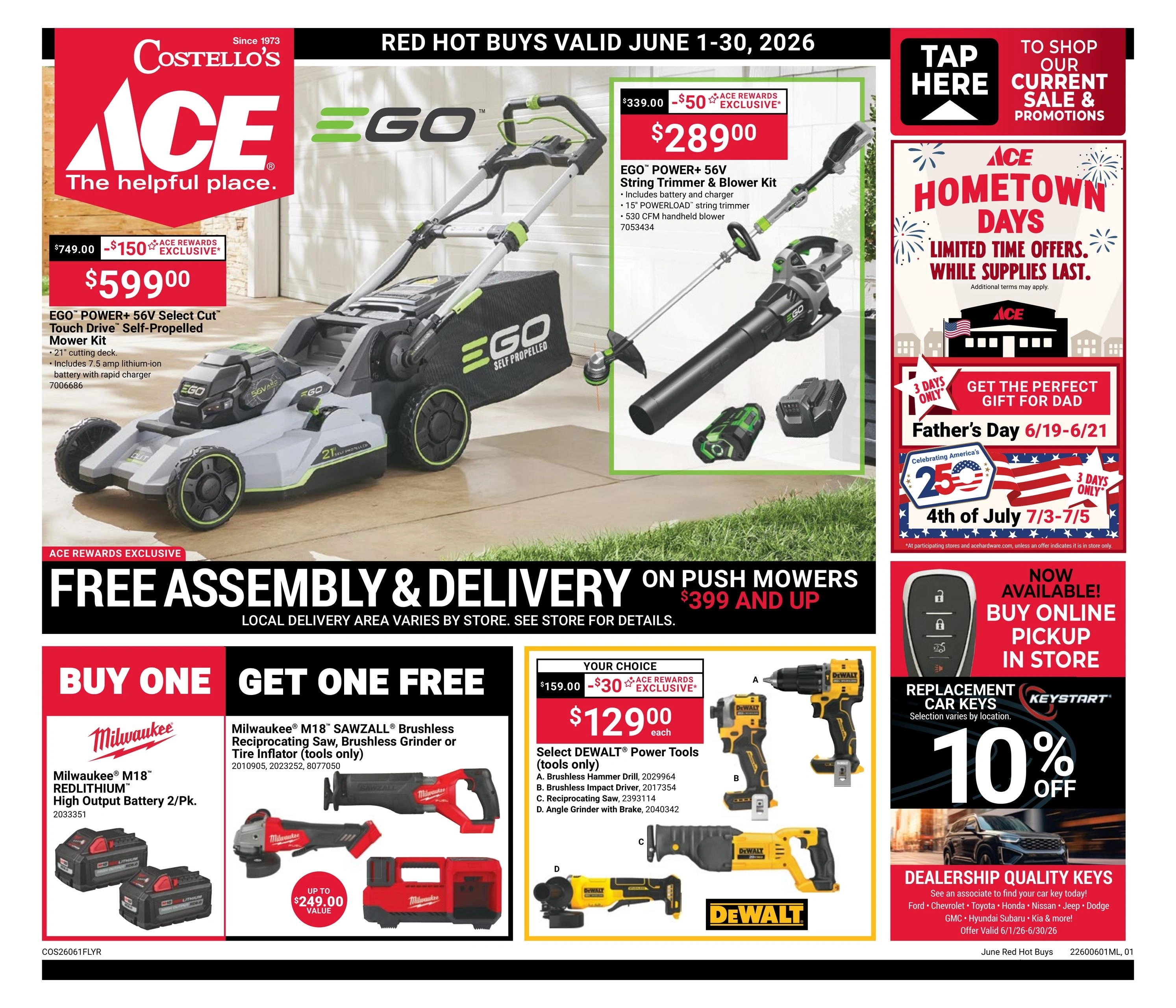 Costello's Ace flyer page 1