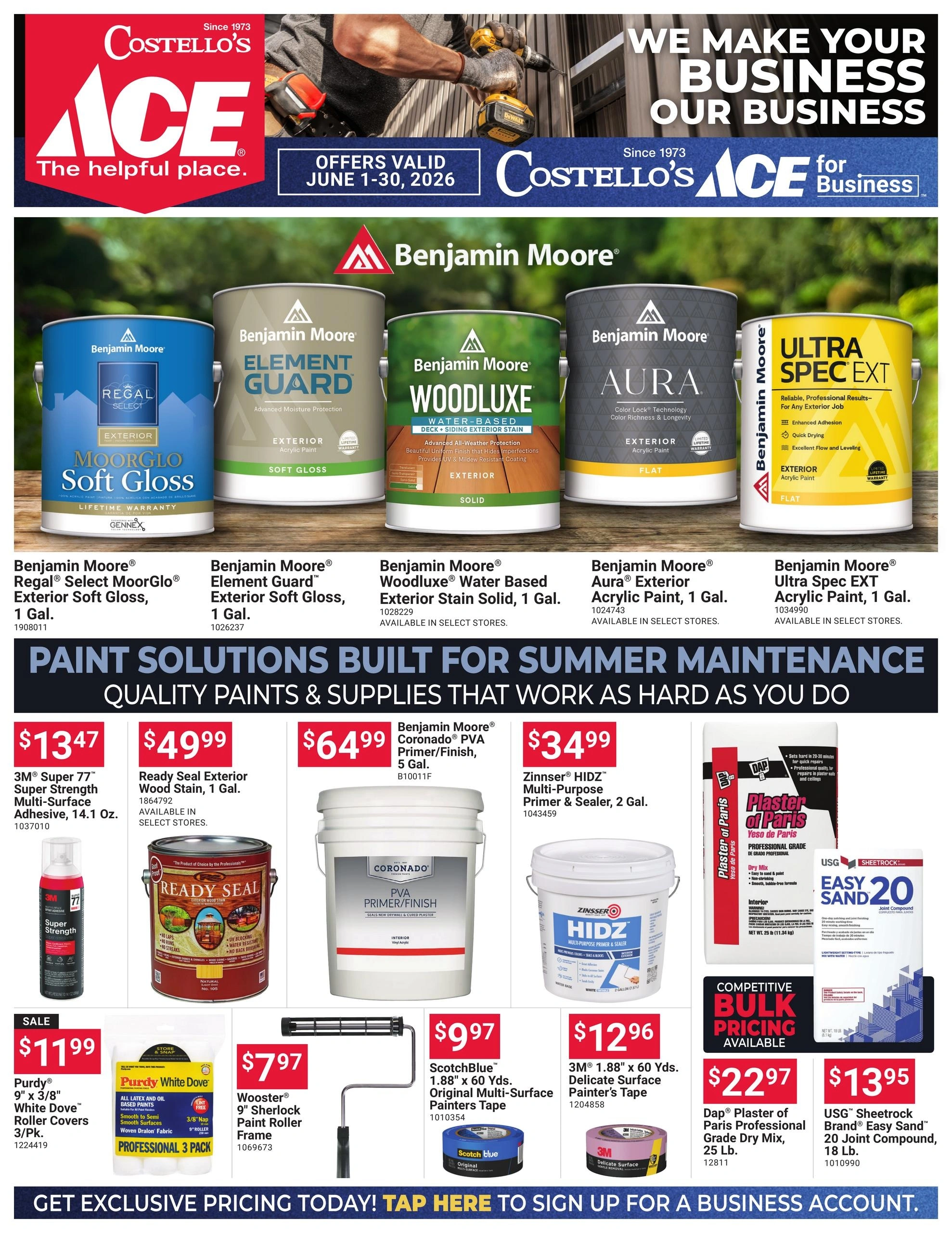 Costello's Ace flyer page 1