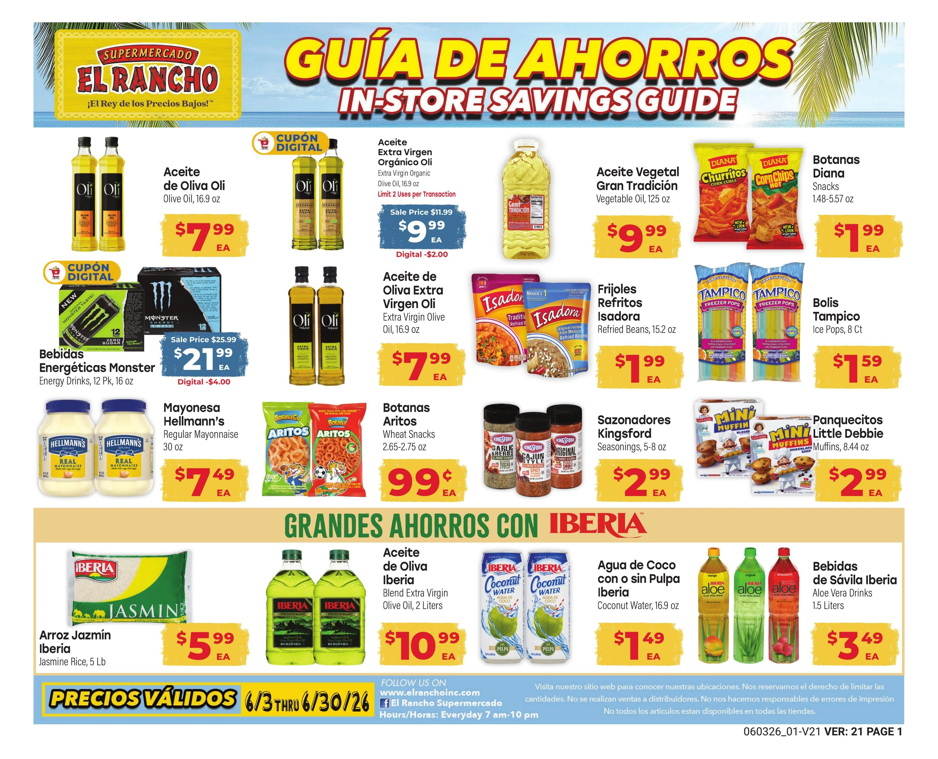 El Rancho Supermercado flyer page 1