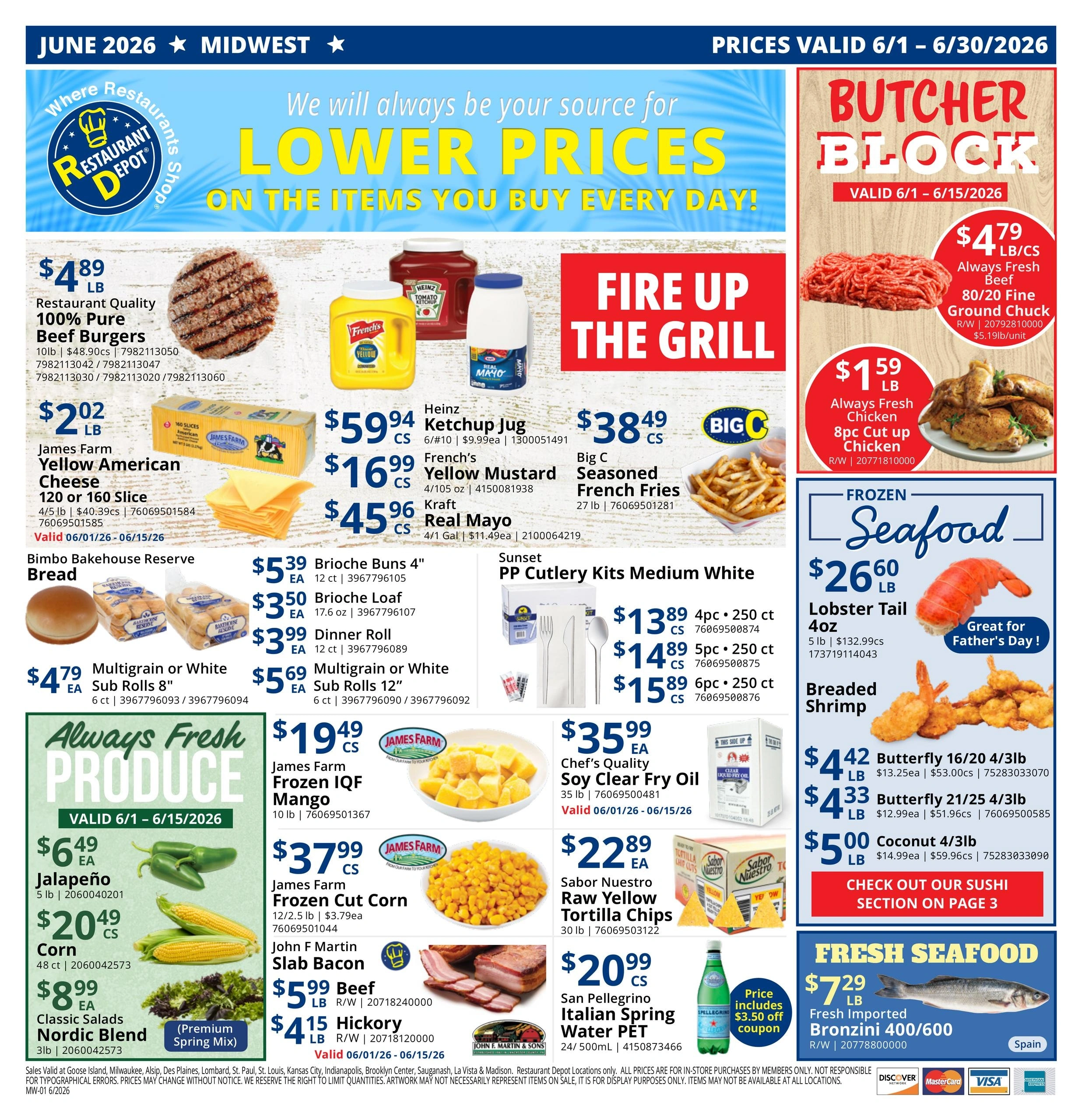 Restaurant Depot flyer page 1