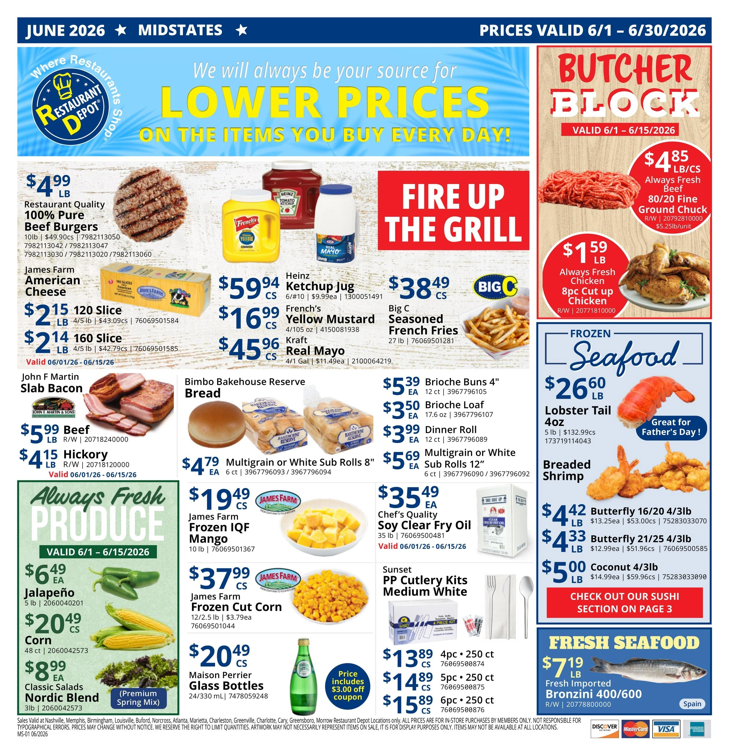 Restaurant Depot flyer page 1