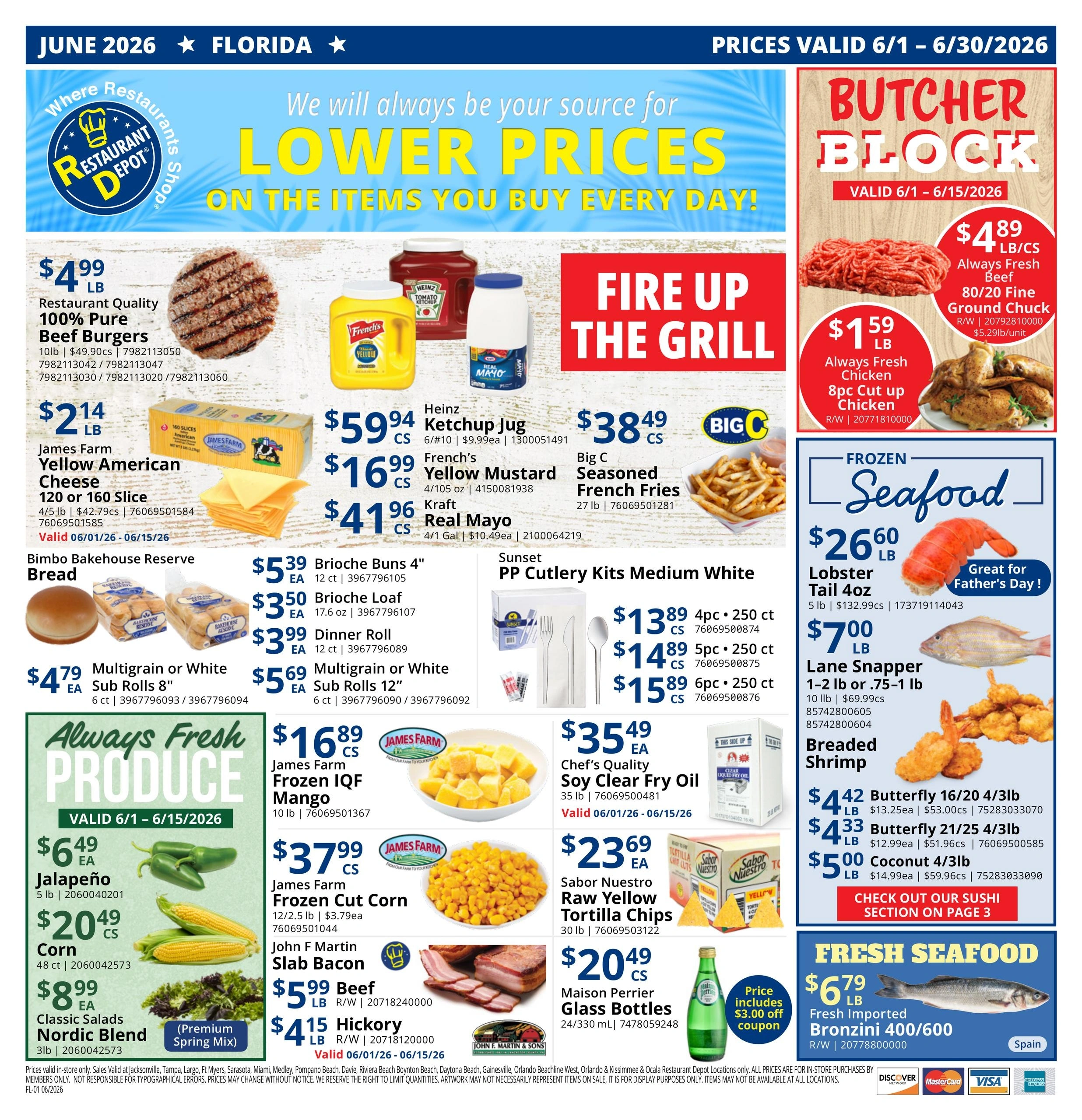 Restaurant Depot flyer page 1