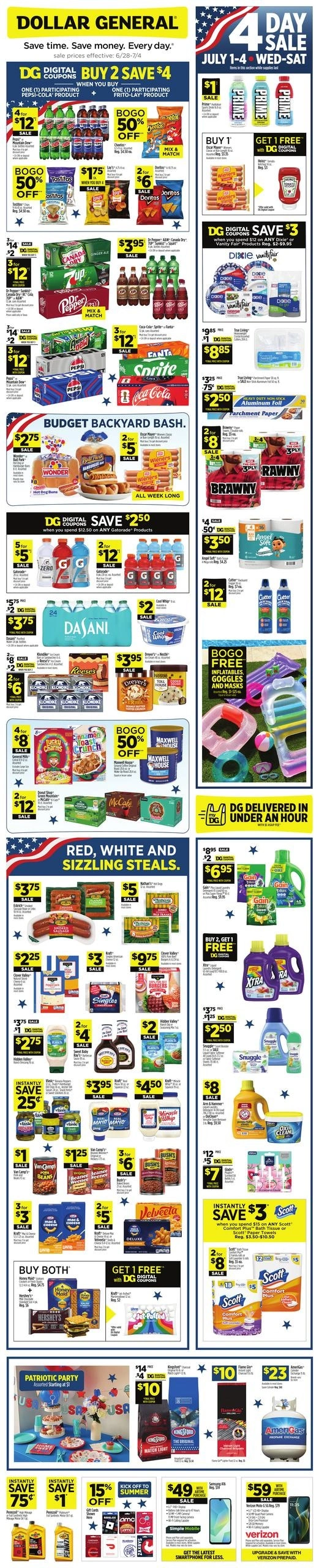 Dollar General flyer page 1