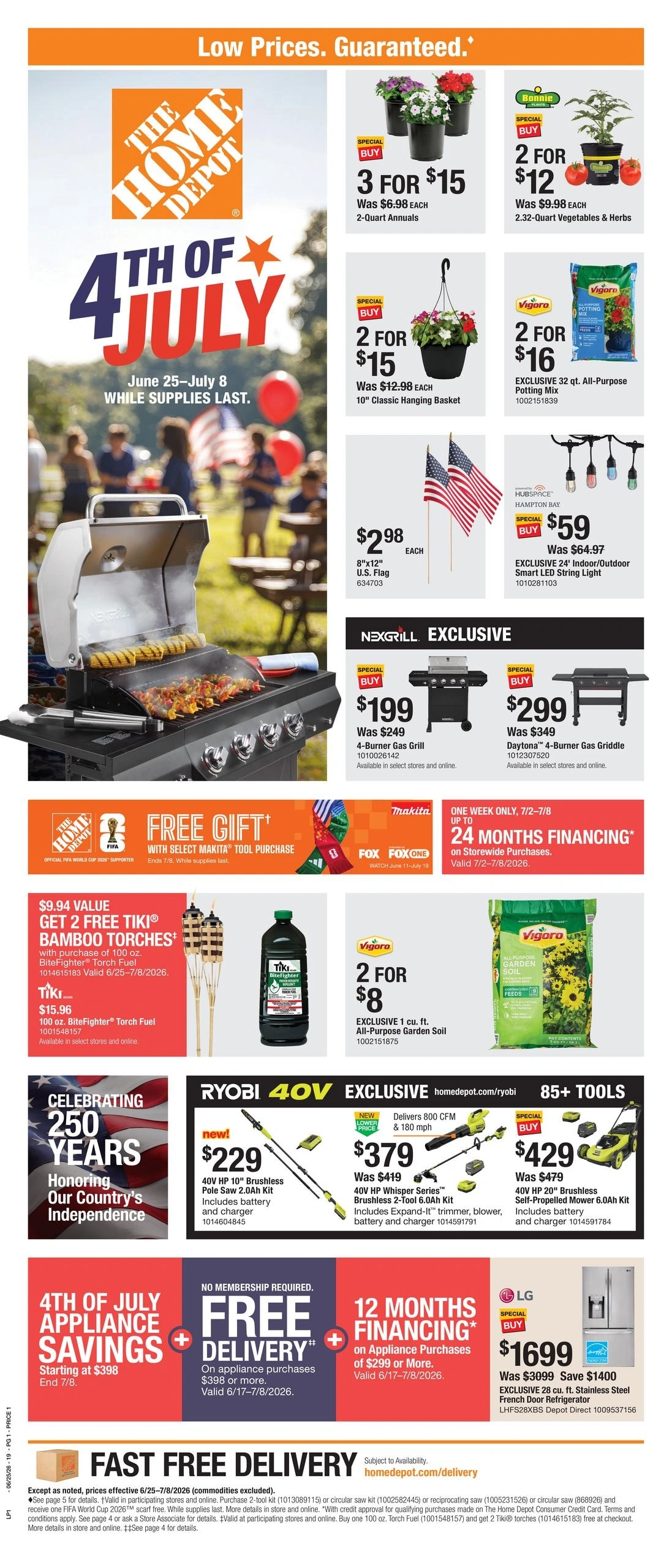 Home Depot flyer page 1