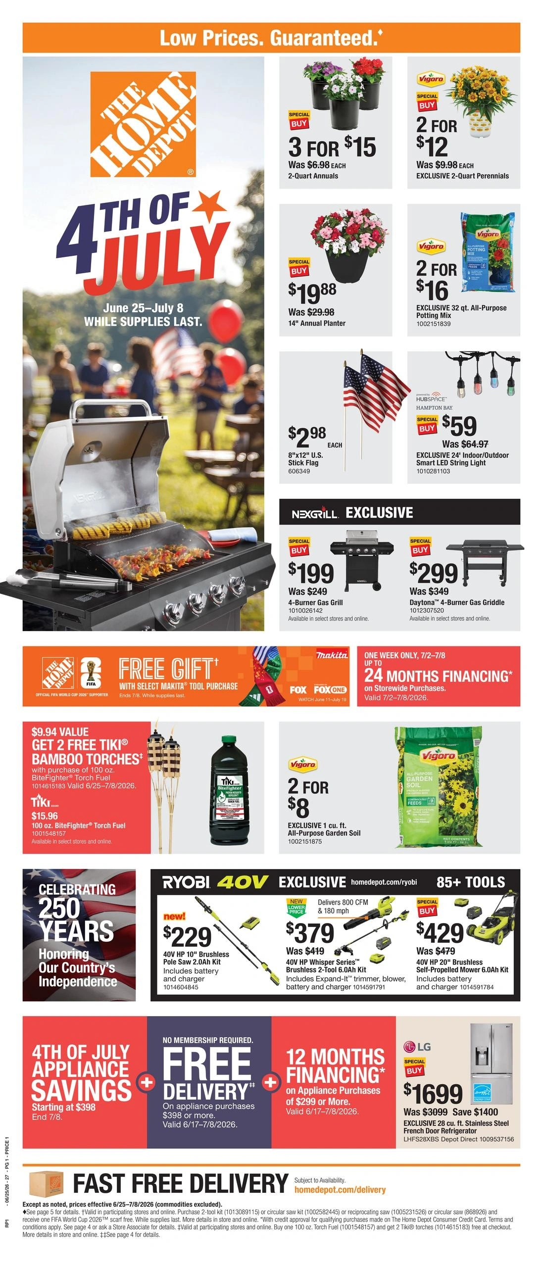 Home Depot flyer page 1