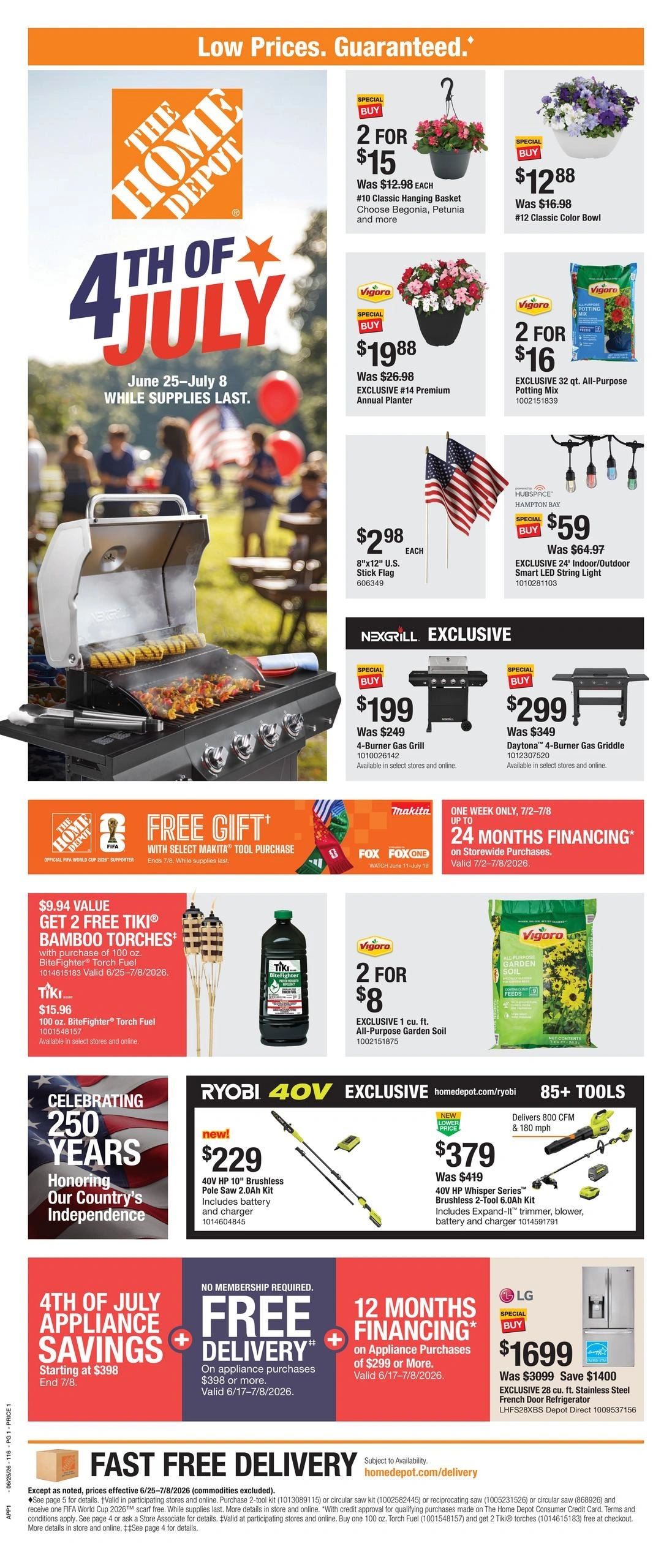 Home Depot flyer page 1
