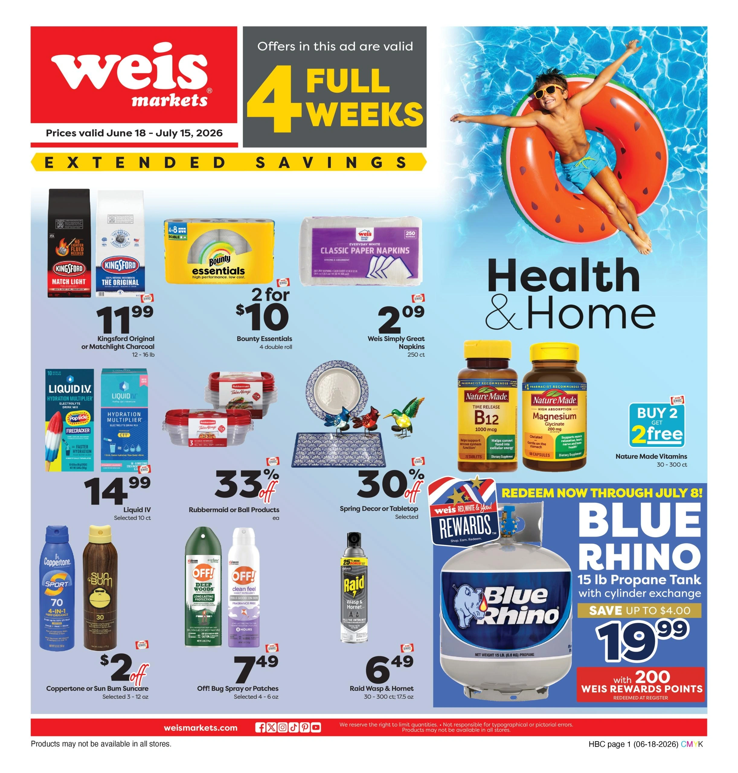 Weis Markets flyer page 1