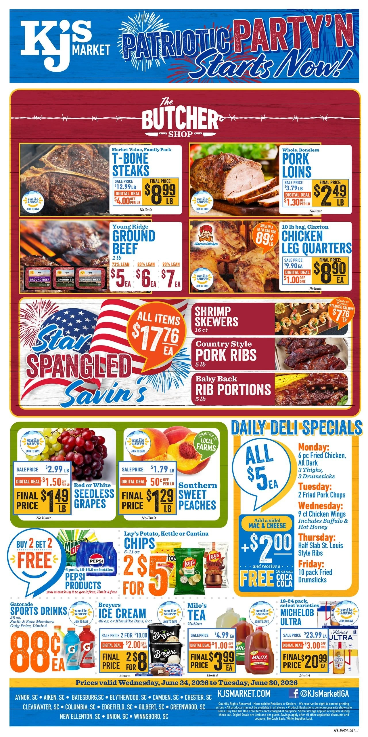 Kj’s Market flyer page 1