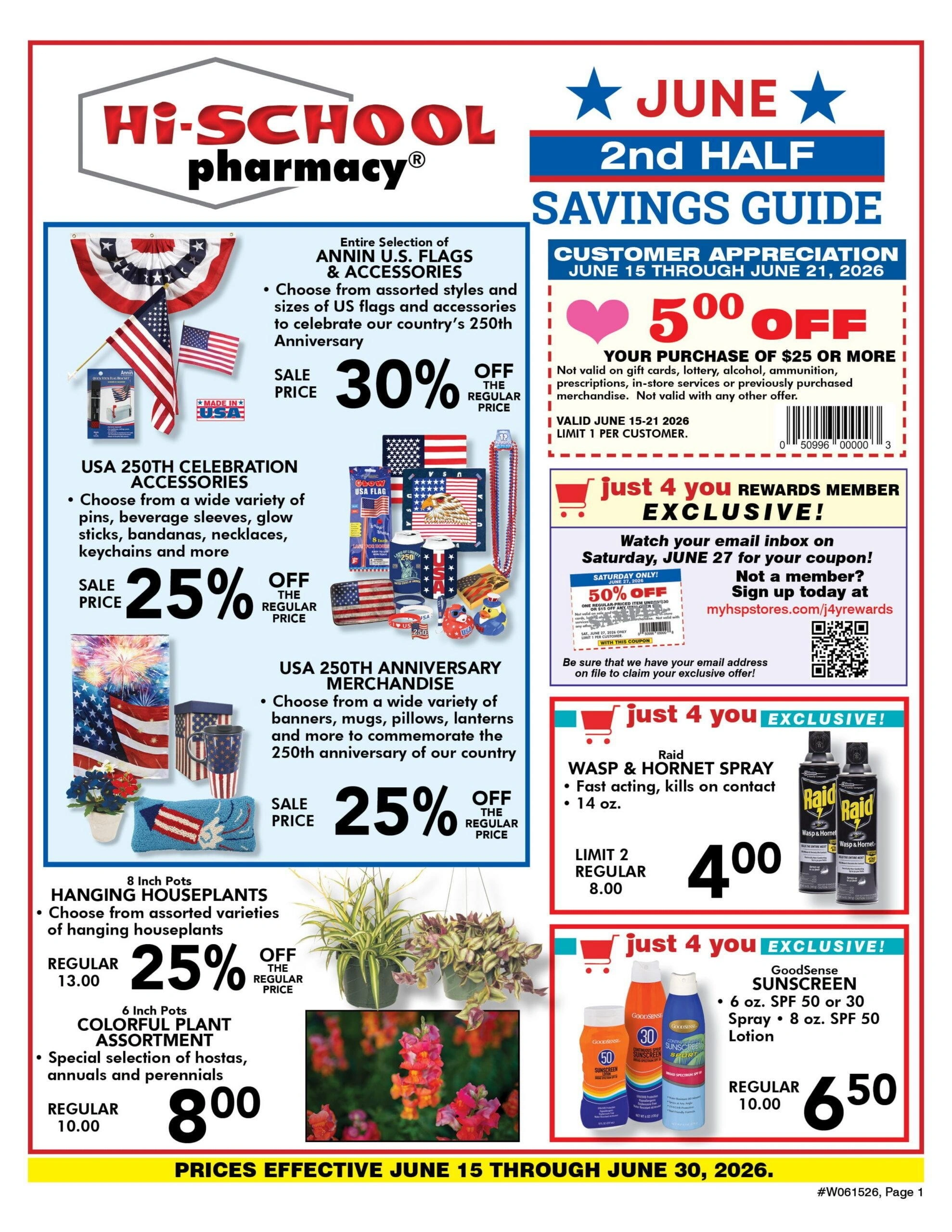 Hi-School Pharmacy flyer page 1