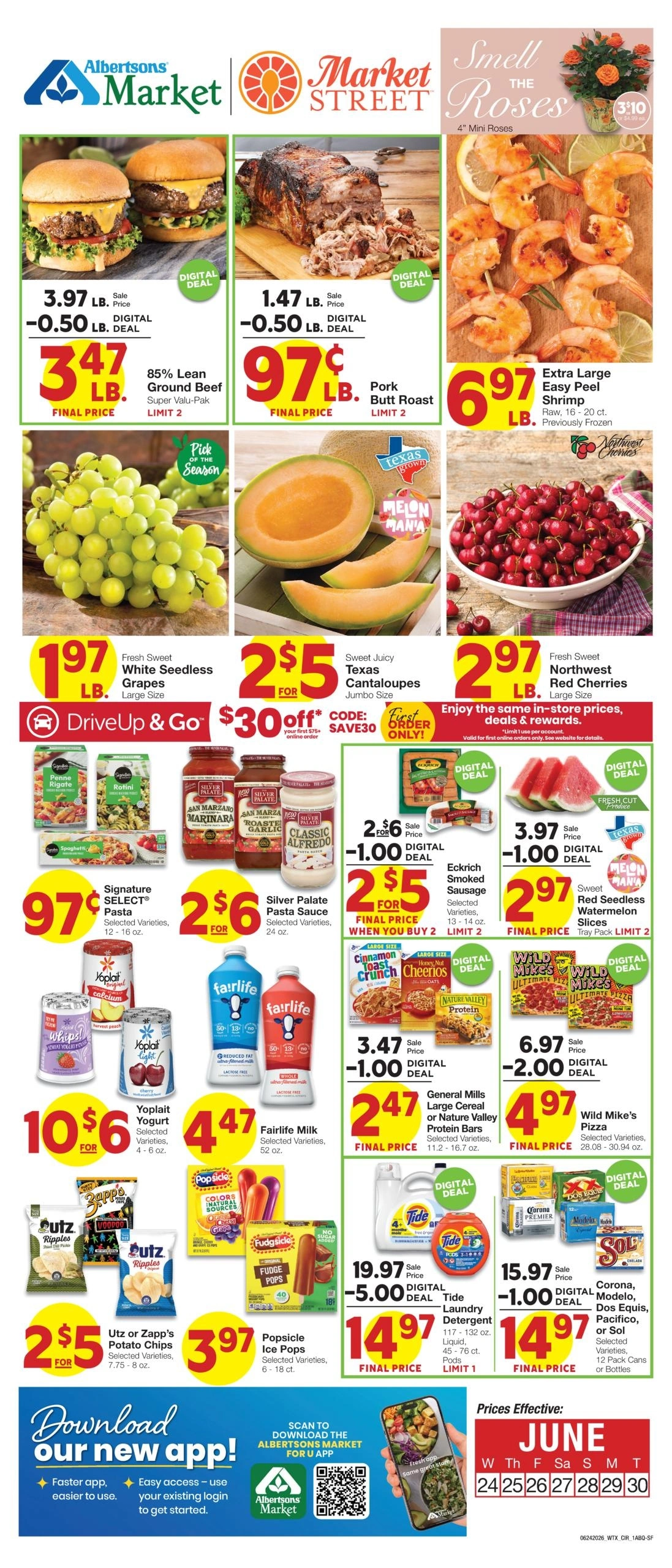 Albertsons Market flyer page 1