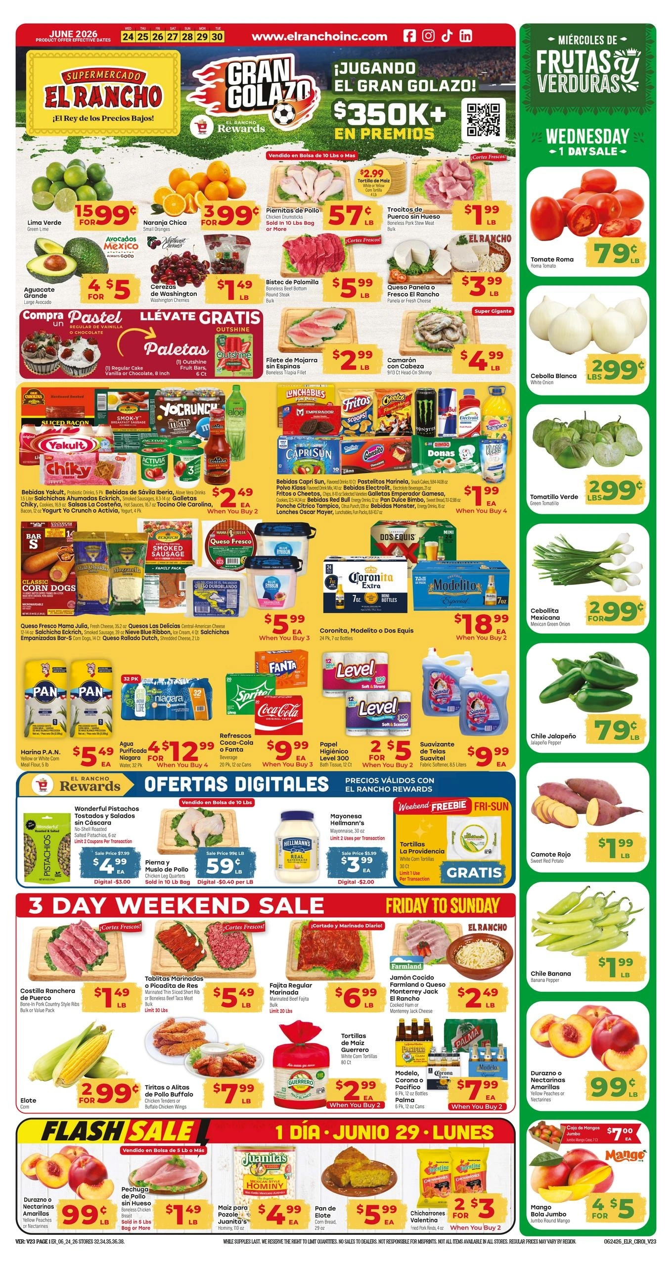 El Rancho Supermercado flyer page 1