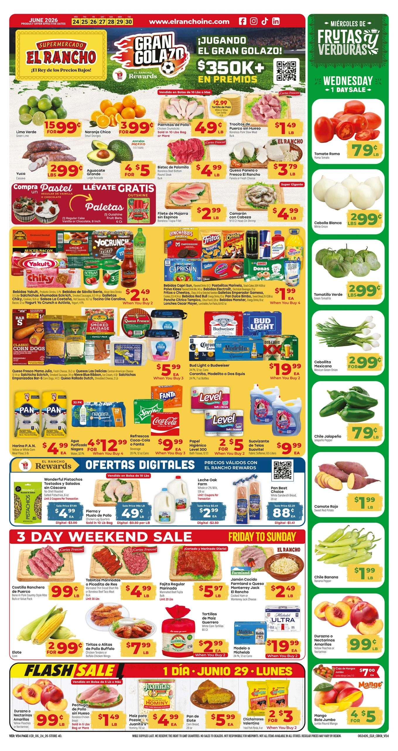 El Rancho Supermercado flyer page 1