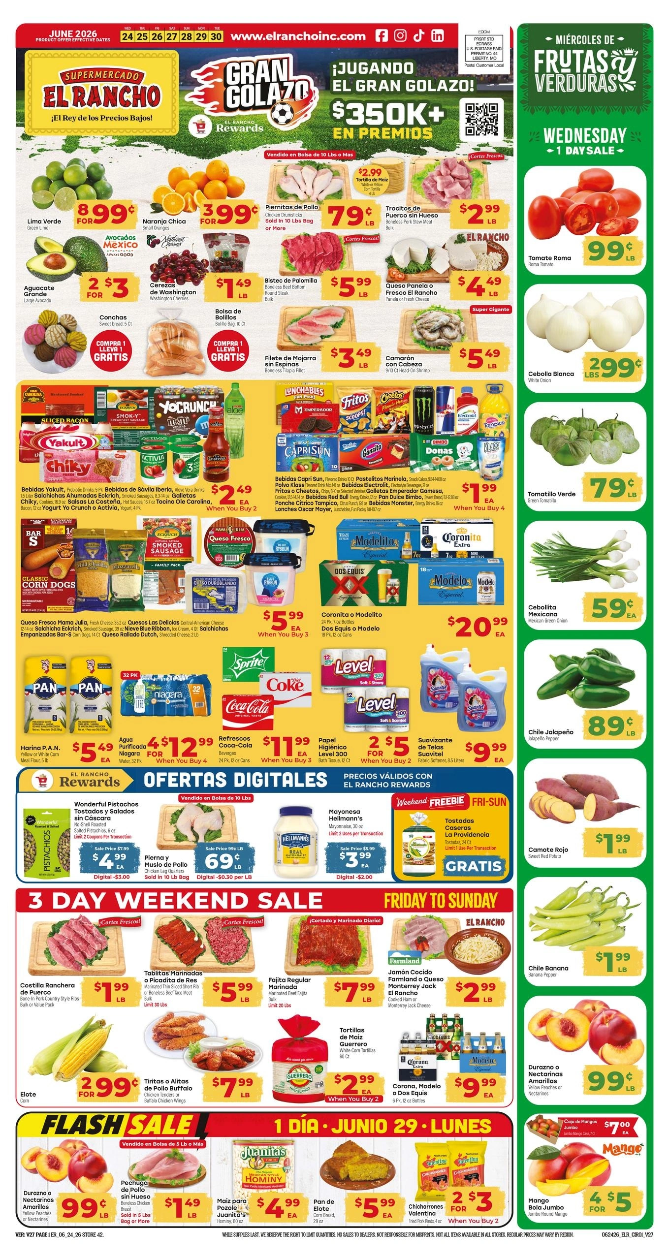 El Rancho Supermercado flyer page 1