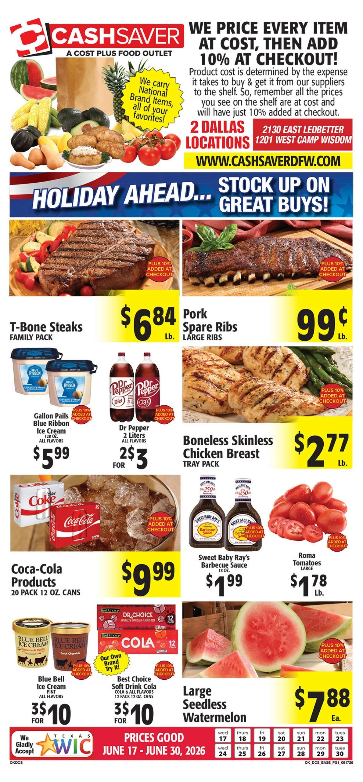 Cash Saver DFW flyer page 1