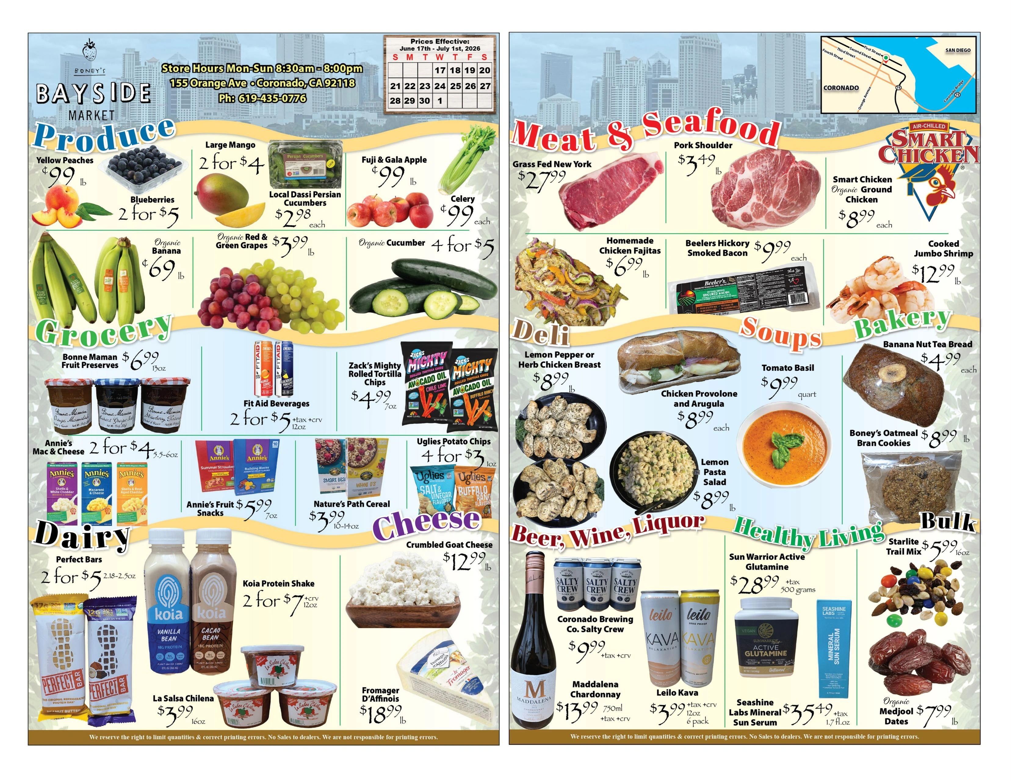 Boney’s Bayside Market flyer page 1