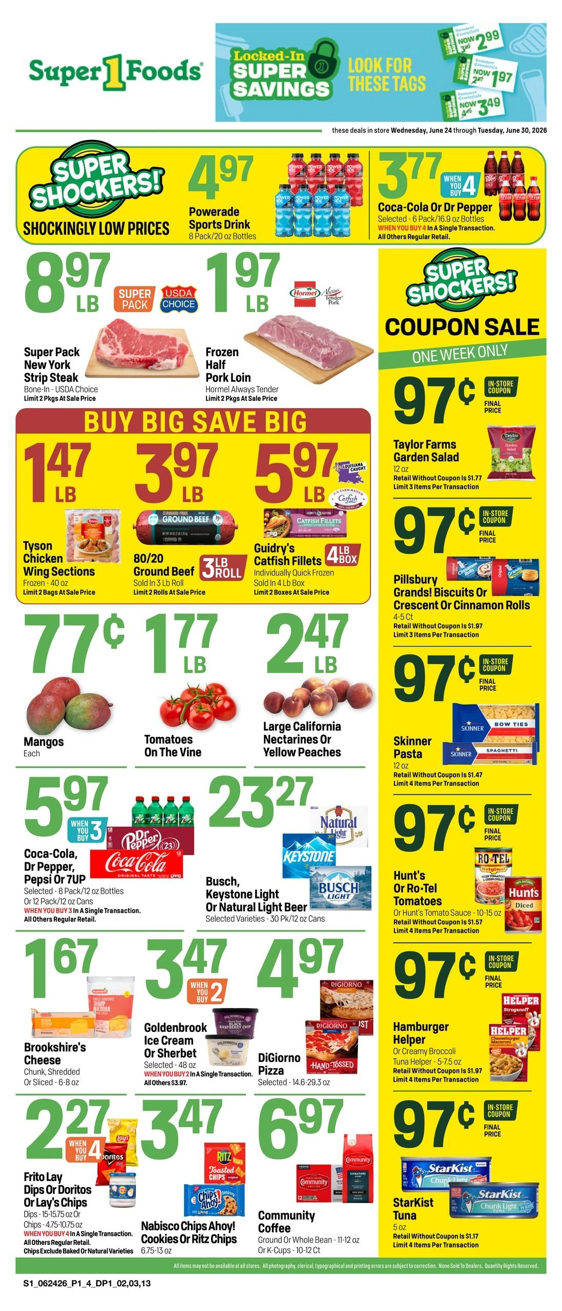 Super 1 Foods & Discount Pharmacy flyer page 1