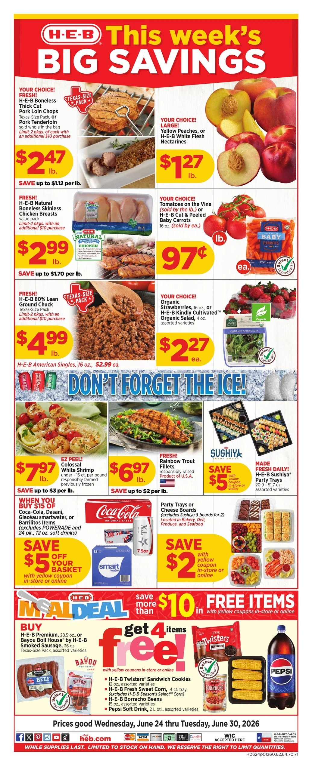 H-E-B flyer page 1