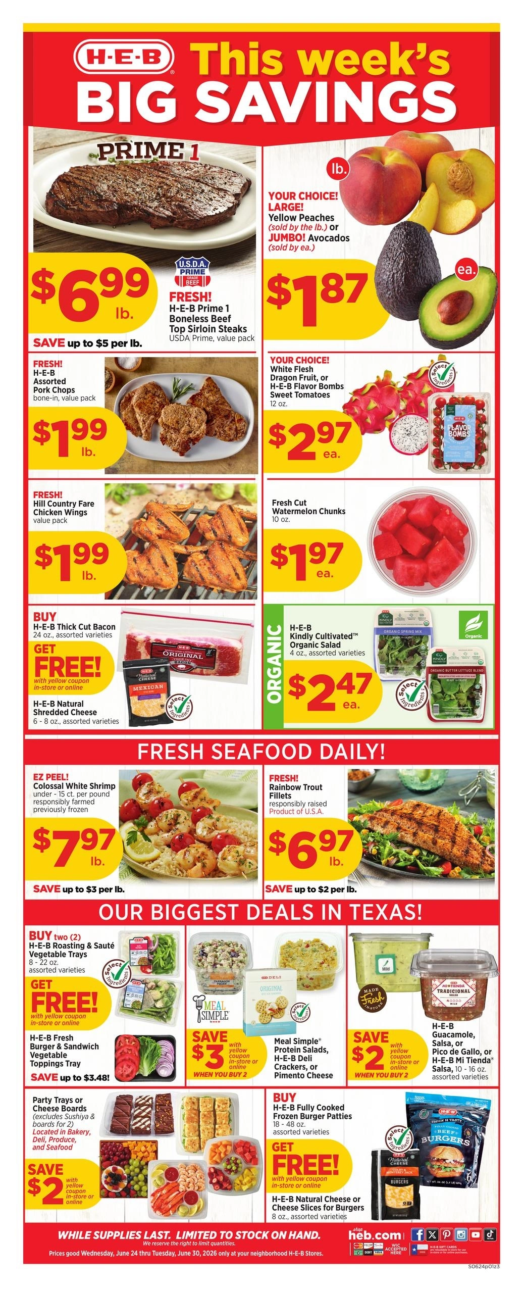 H-E-B flyer page 1
