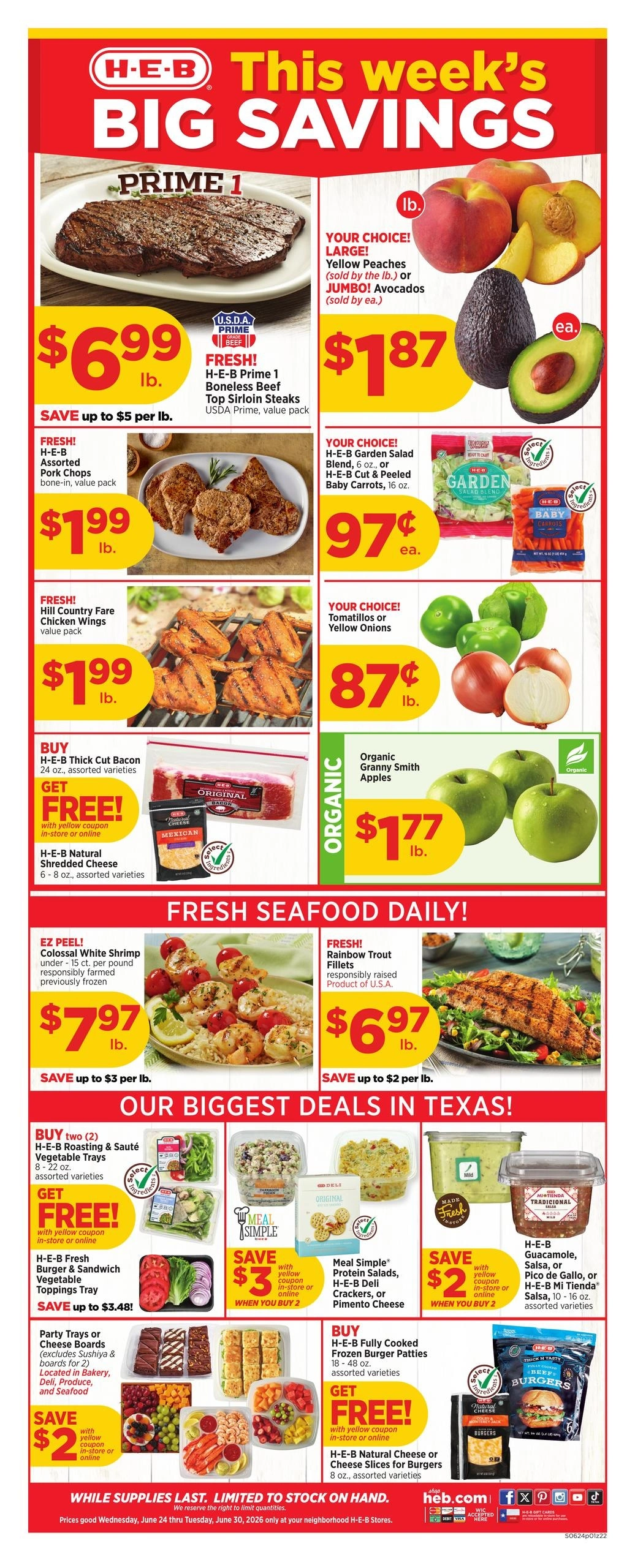 H-E-B flyer page 1