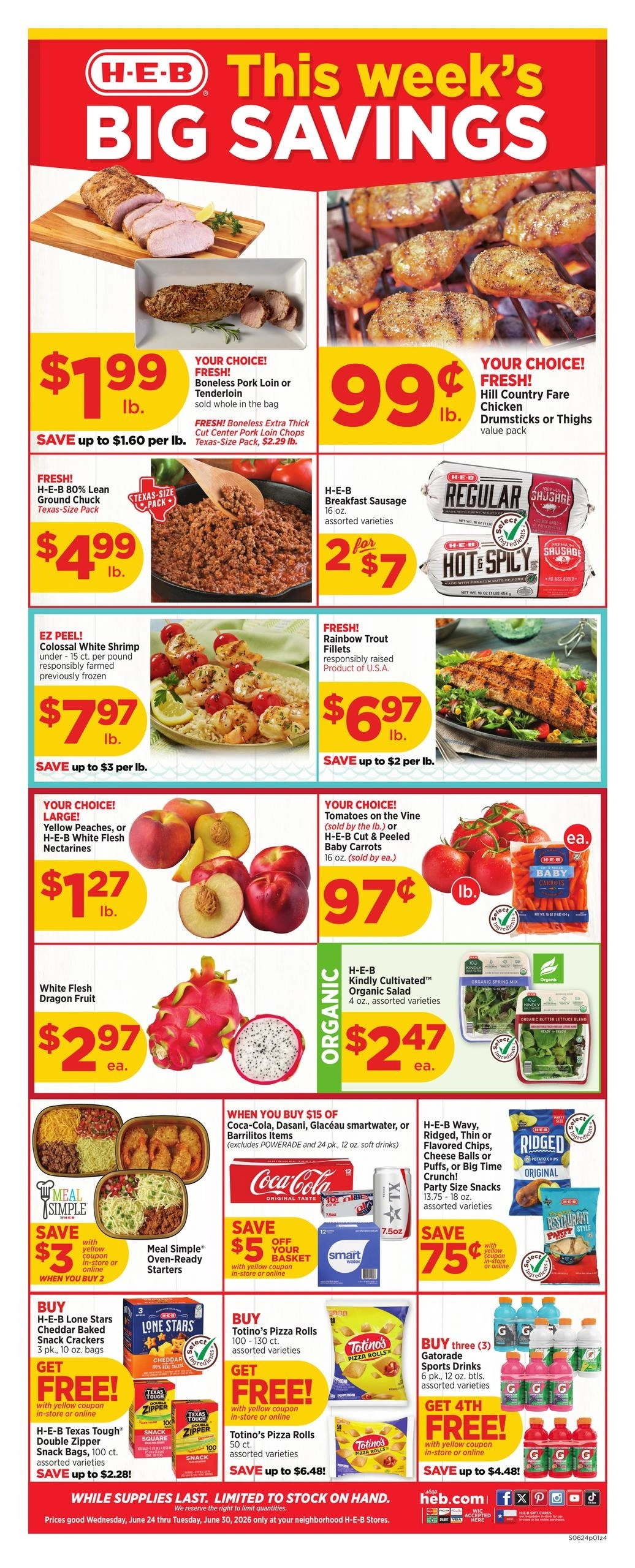 H-E-B flyer page 1