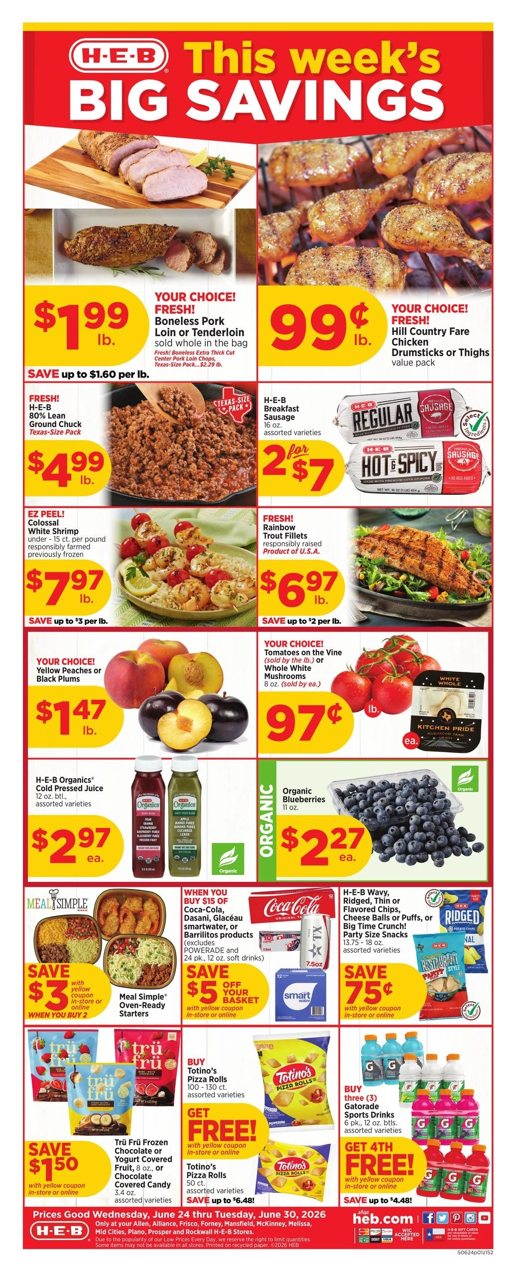 H-E-B flyer page 1