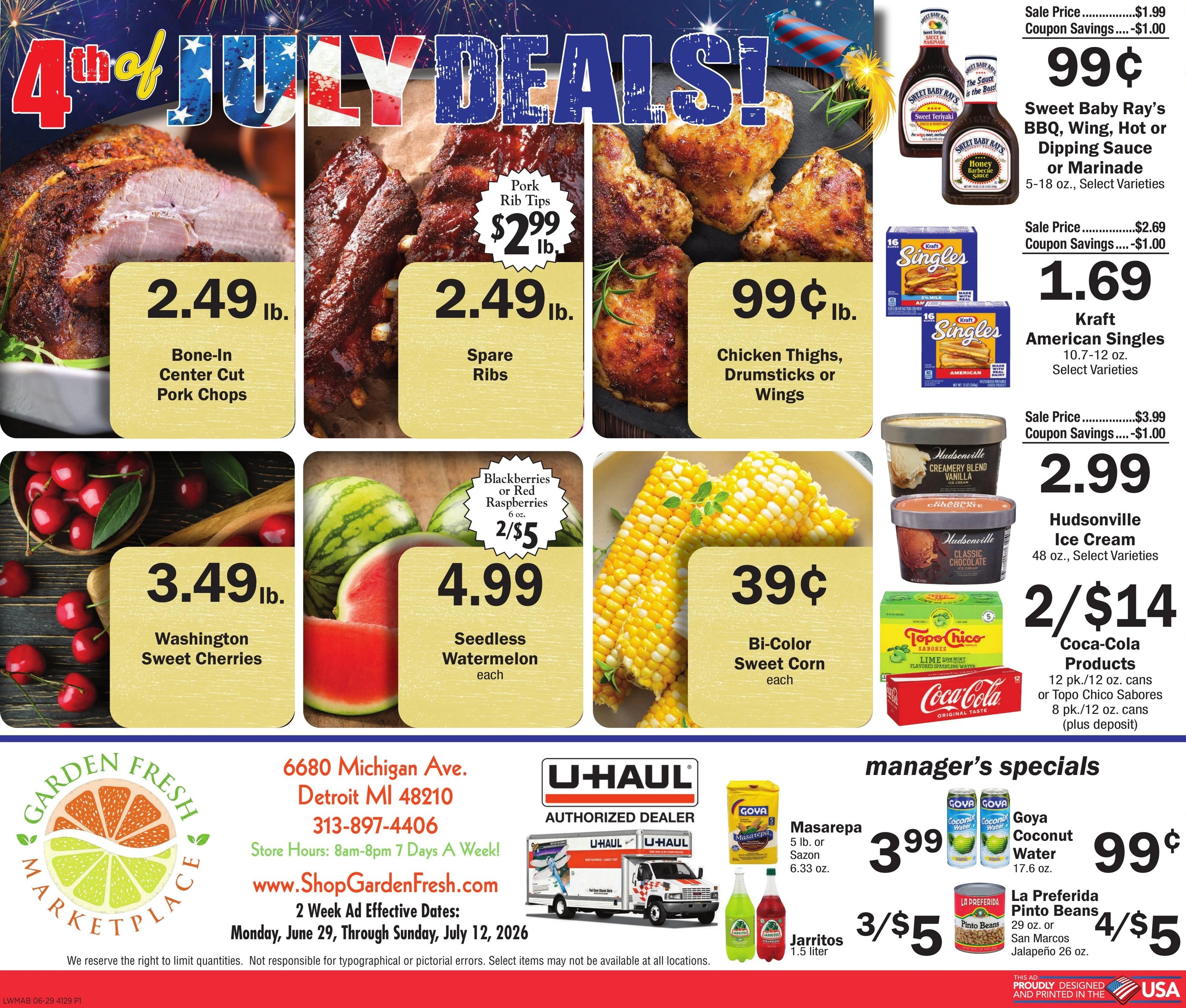 Garden Fresh Marketplace flyer page 1