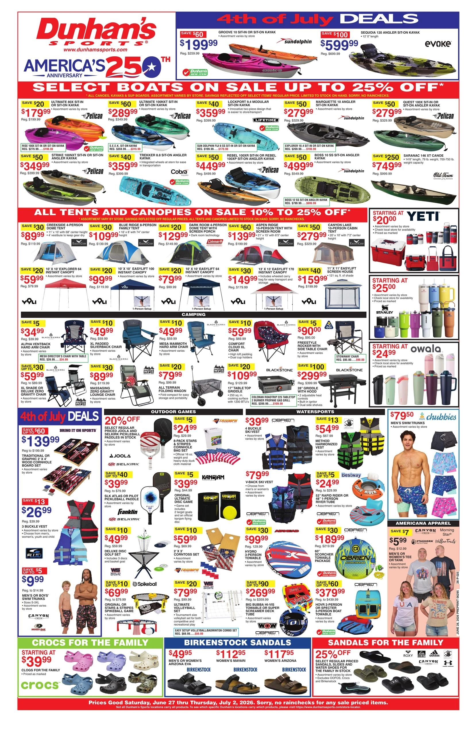 Dunham's Sports flyer page 1