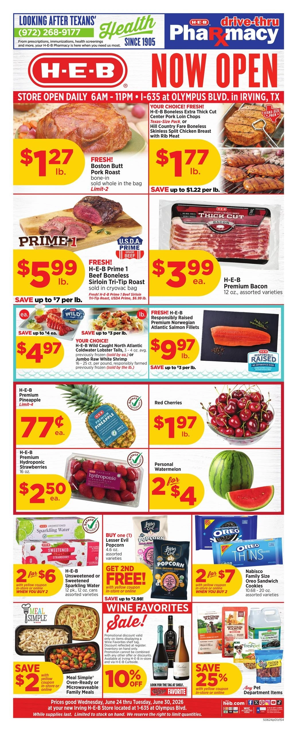 H-E-B flyer page 1