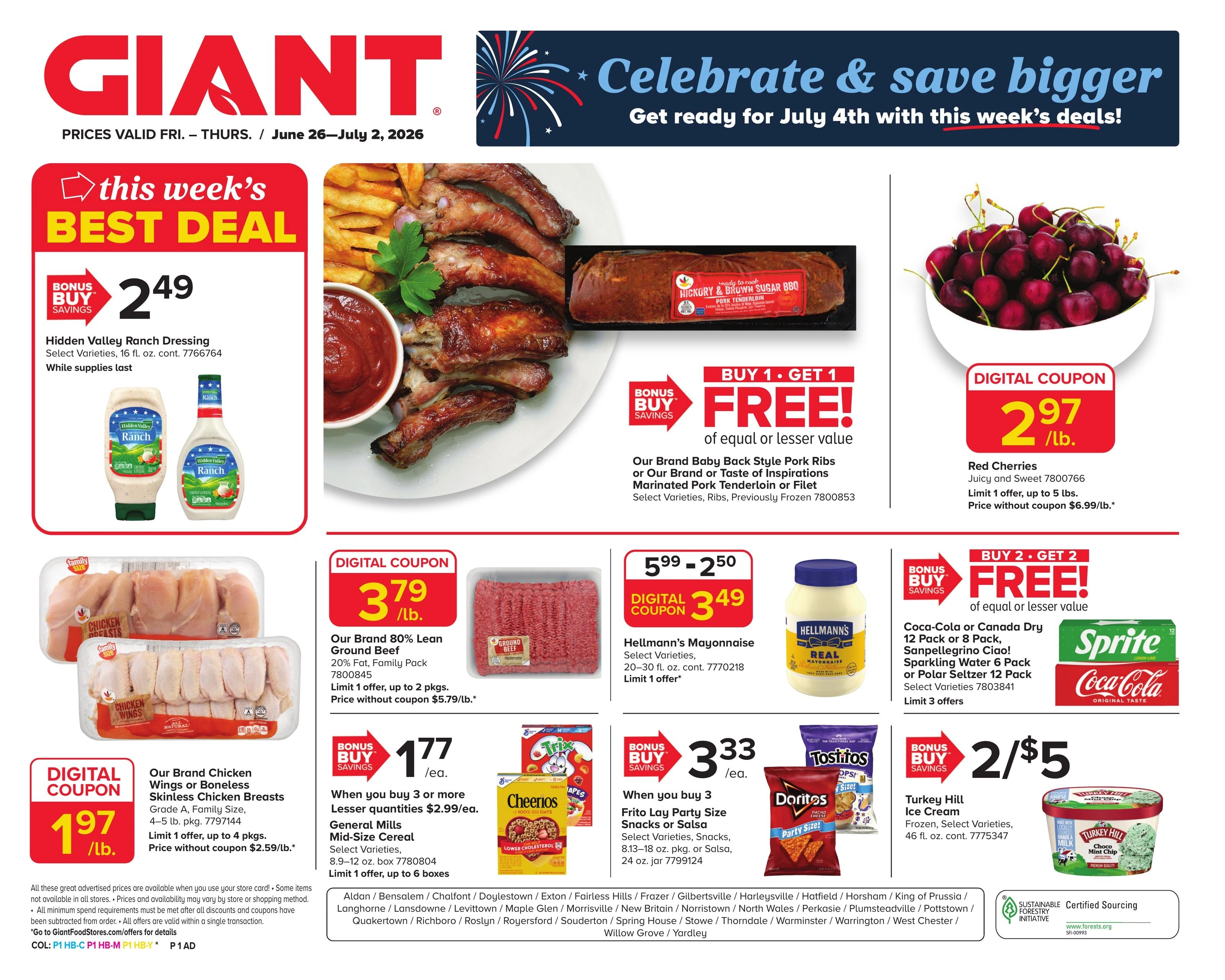 Giant Food Stores flyer page 1
