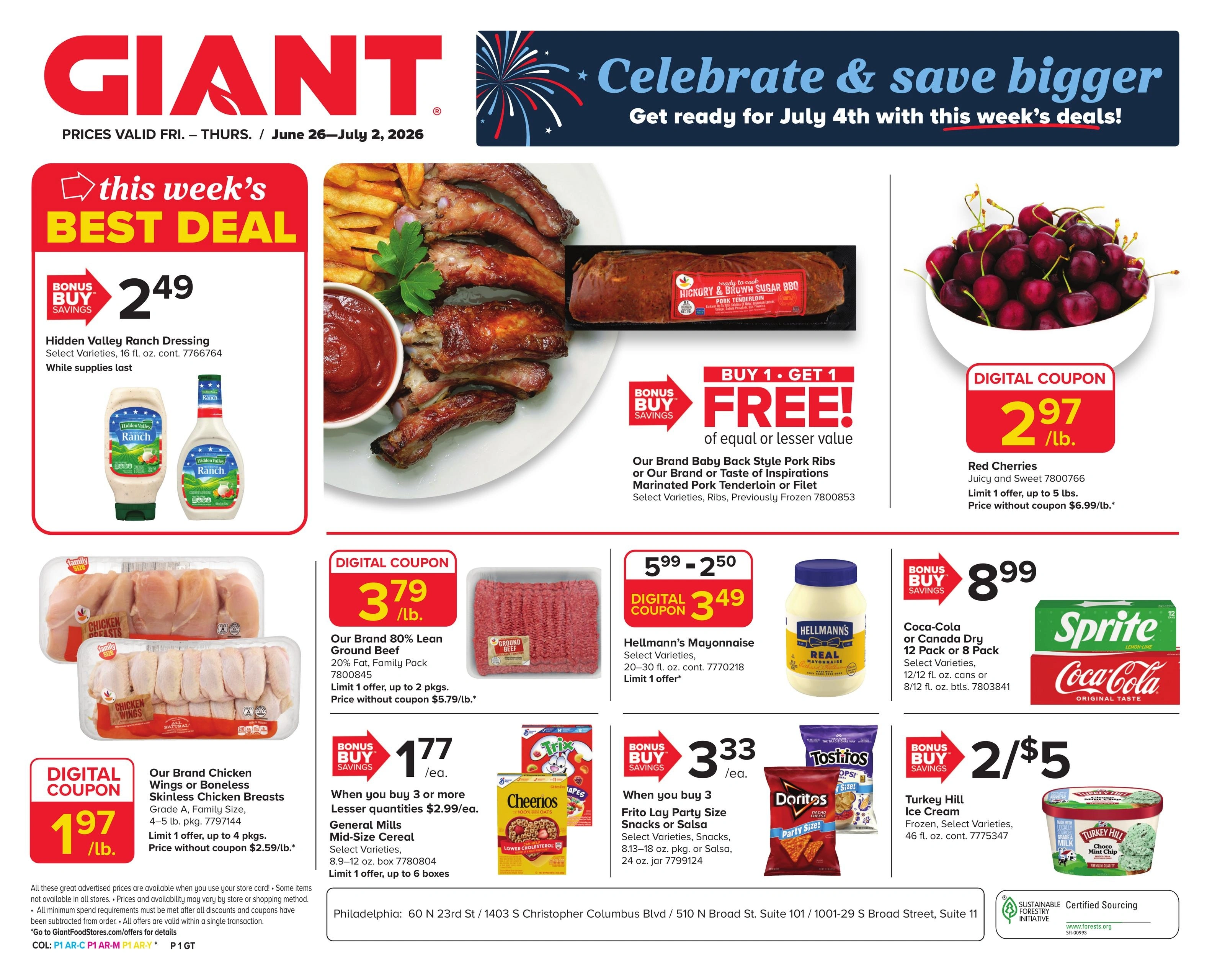 Giant Food Stores flyer page 1