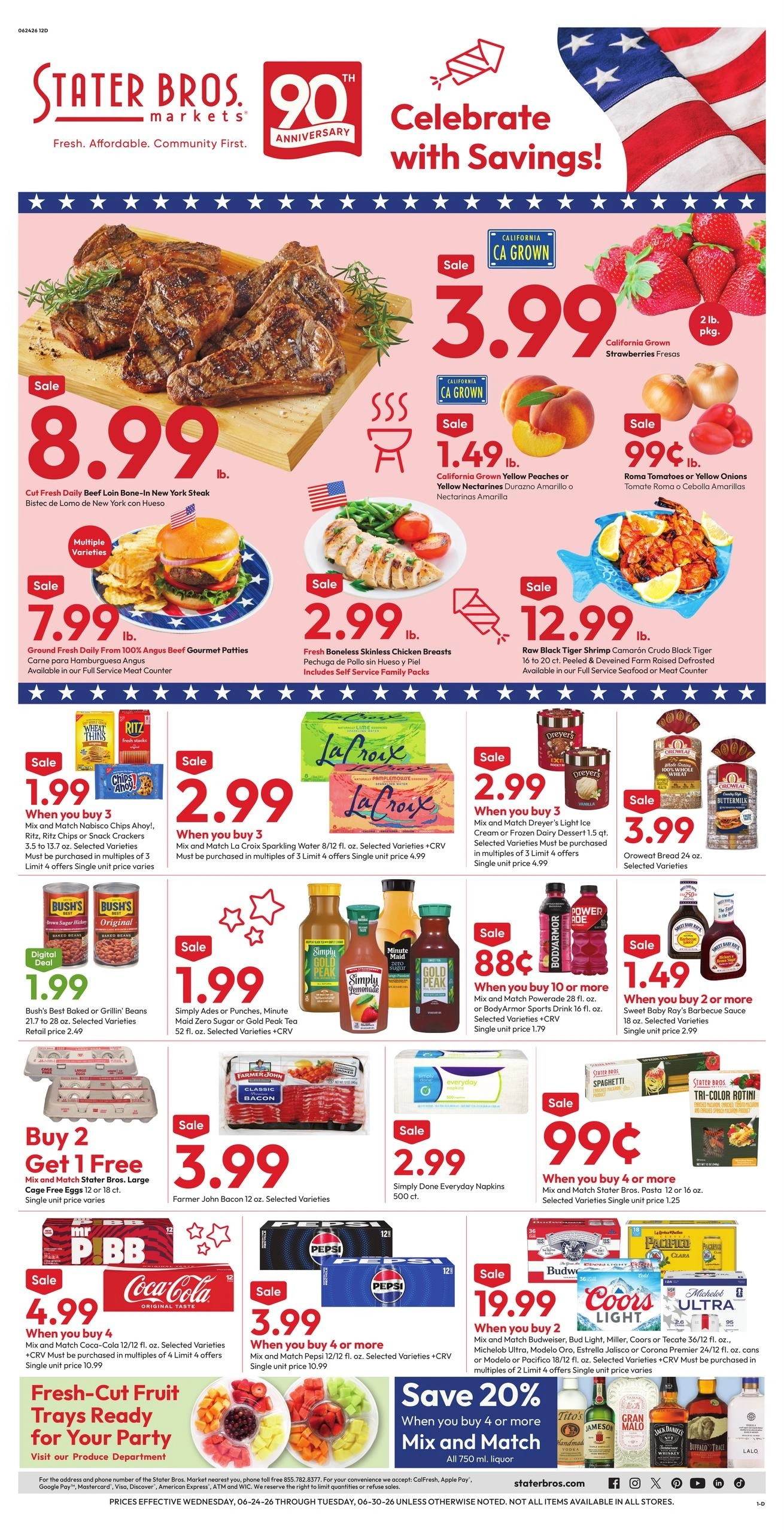 Stater Bros. Markets flyer page 1