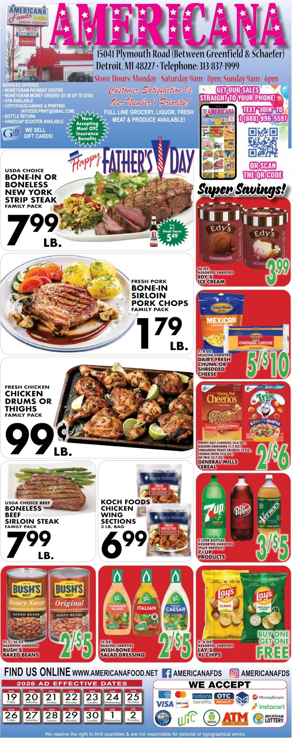 Americana Foods flyer page 1