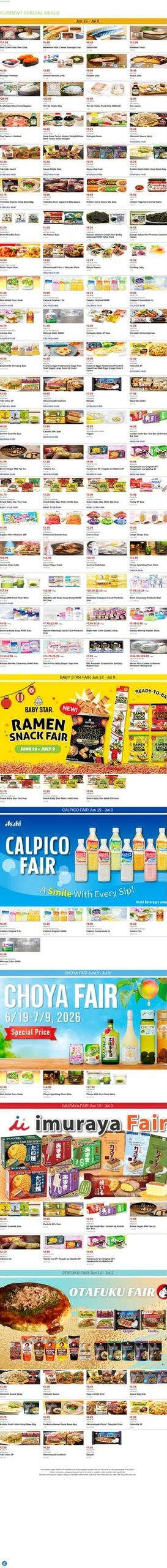 Mitsuwa Marketplace flyer page 1