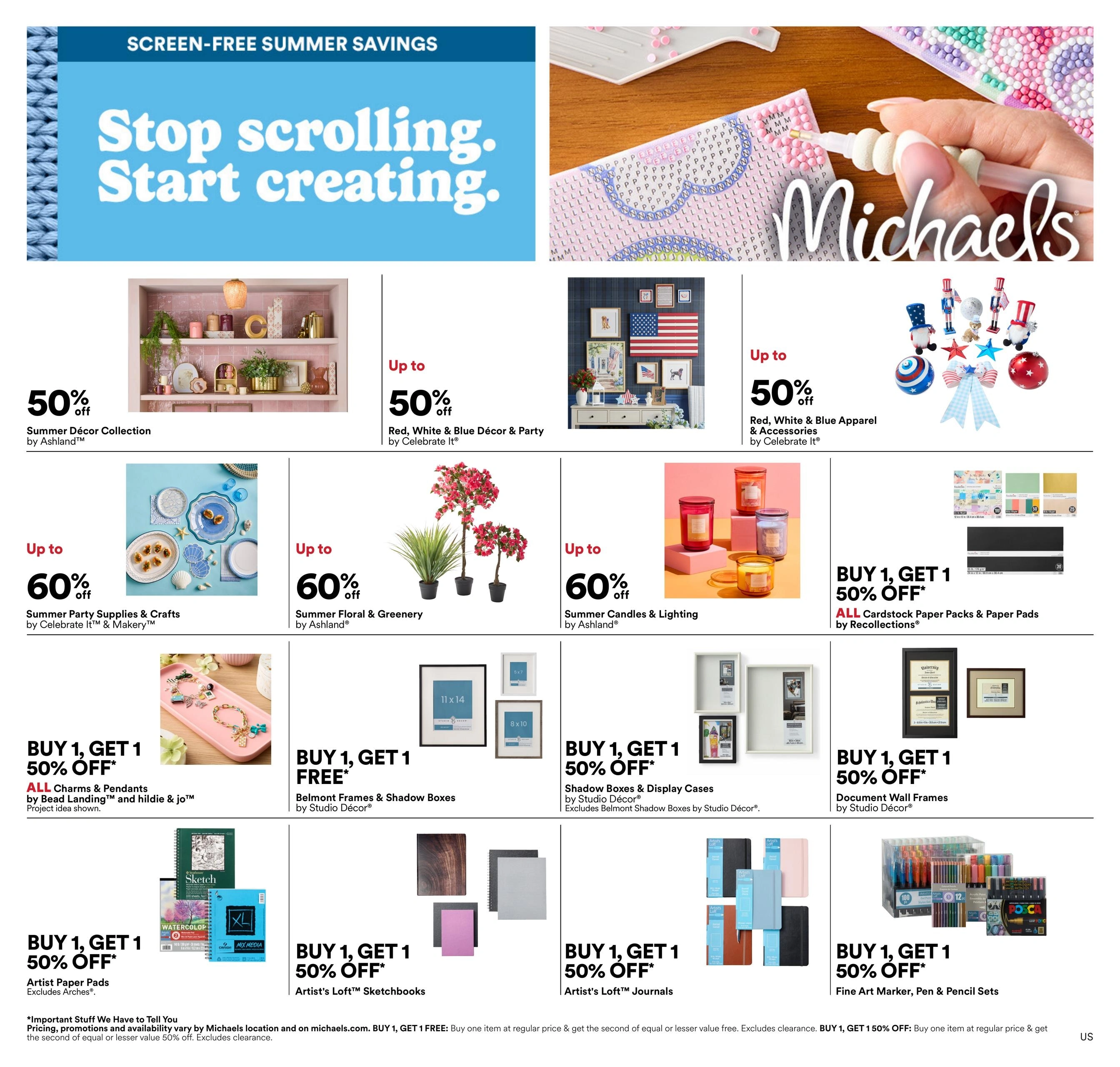 Michaels USA flyer page 1