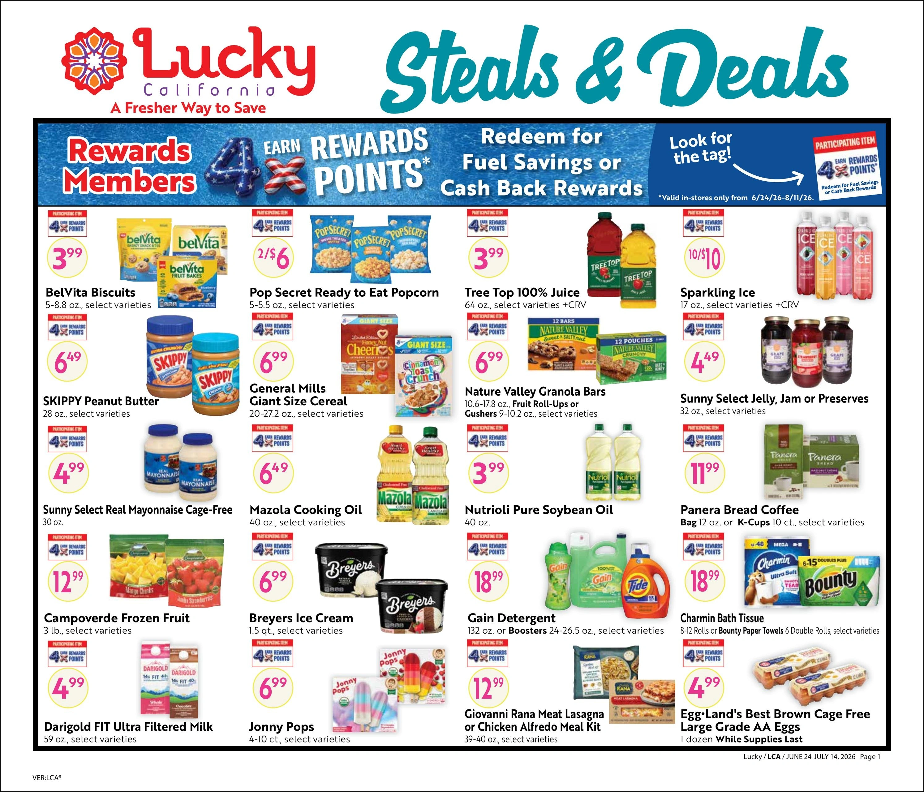 Lucky Supermarkets flyer page 1