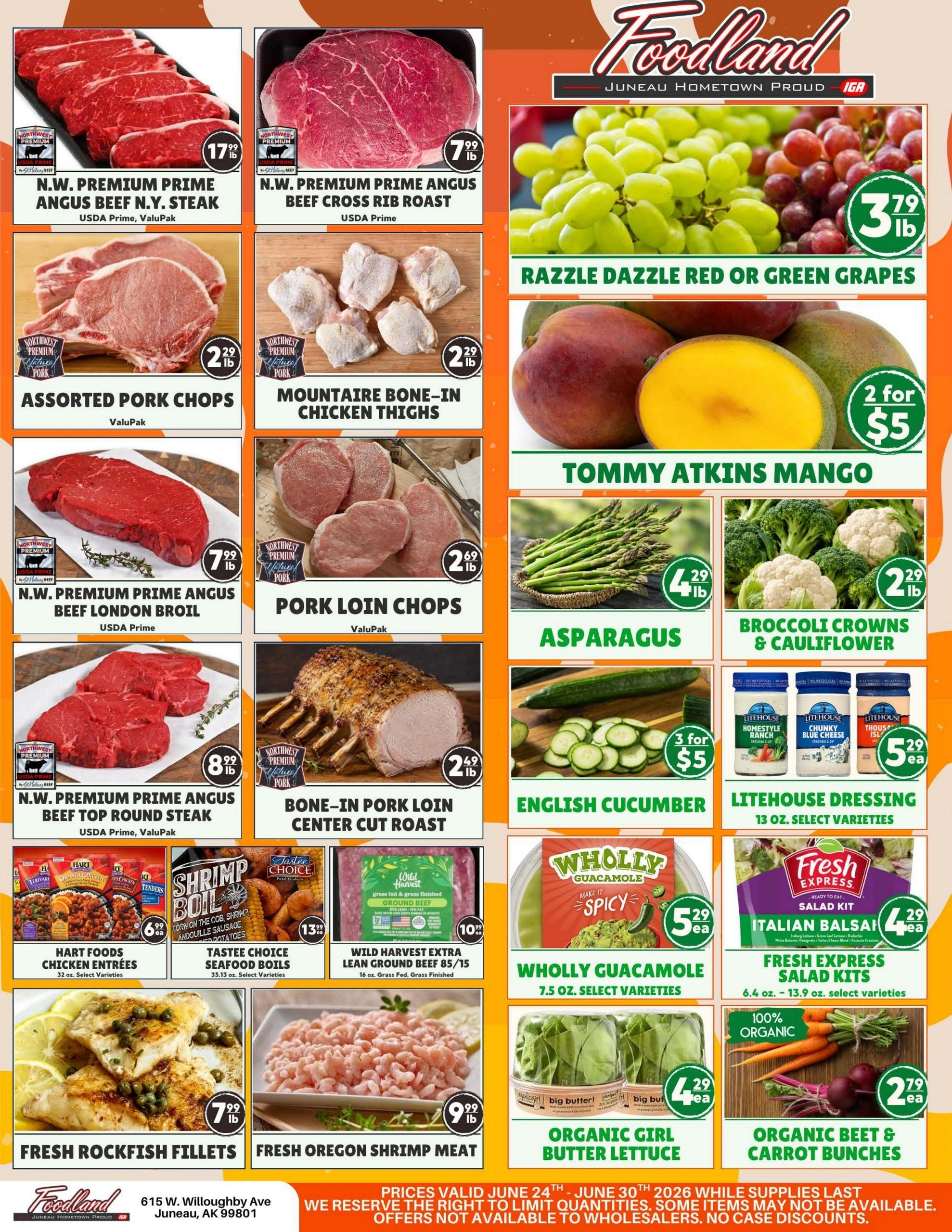 Juneau Foodland IGA flyer page 1