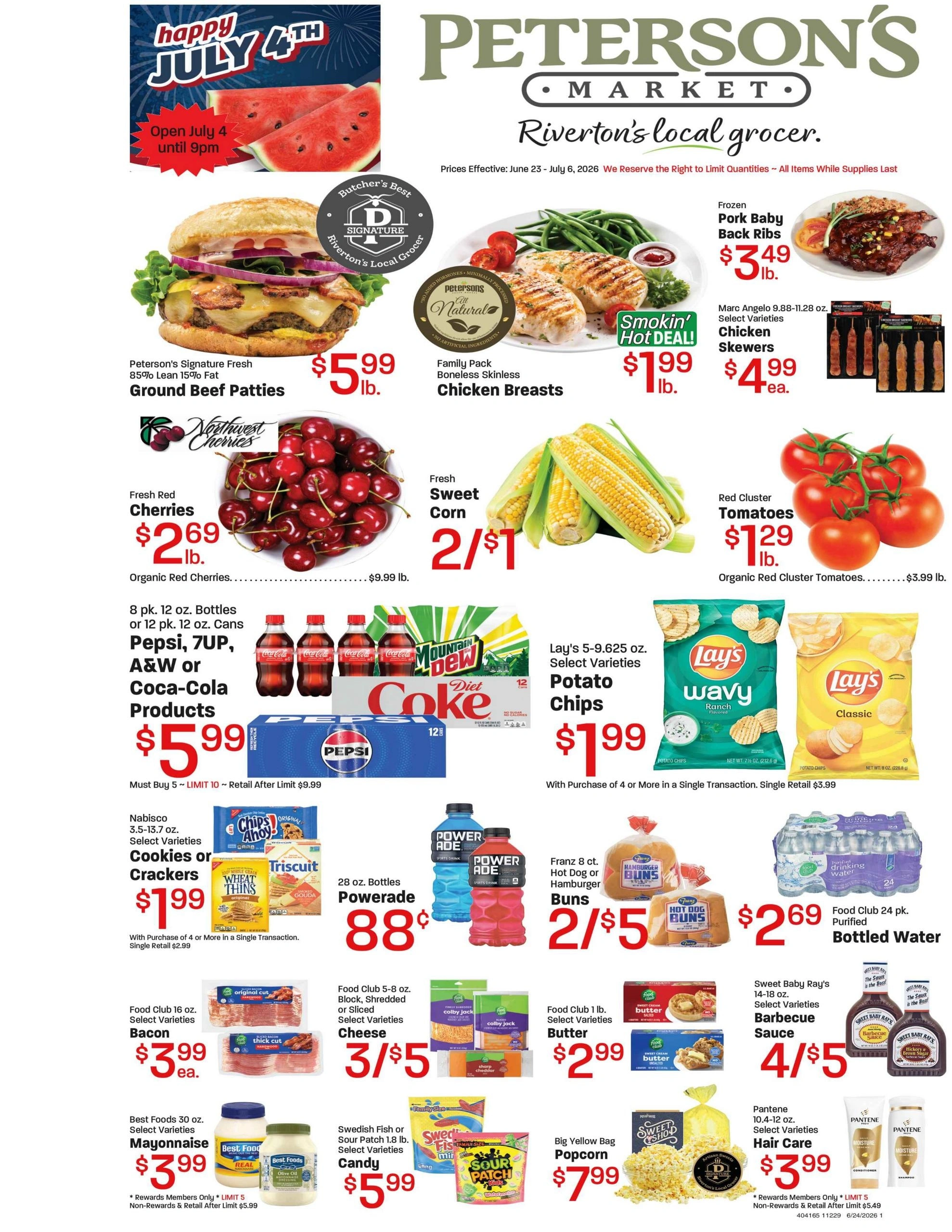 Peterson's Fresh Market flyer page 1