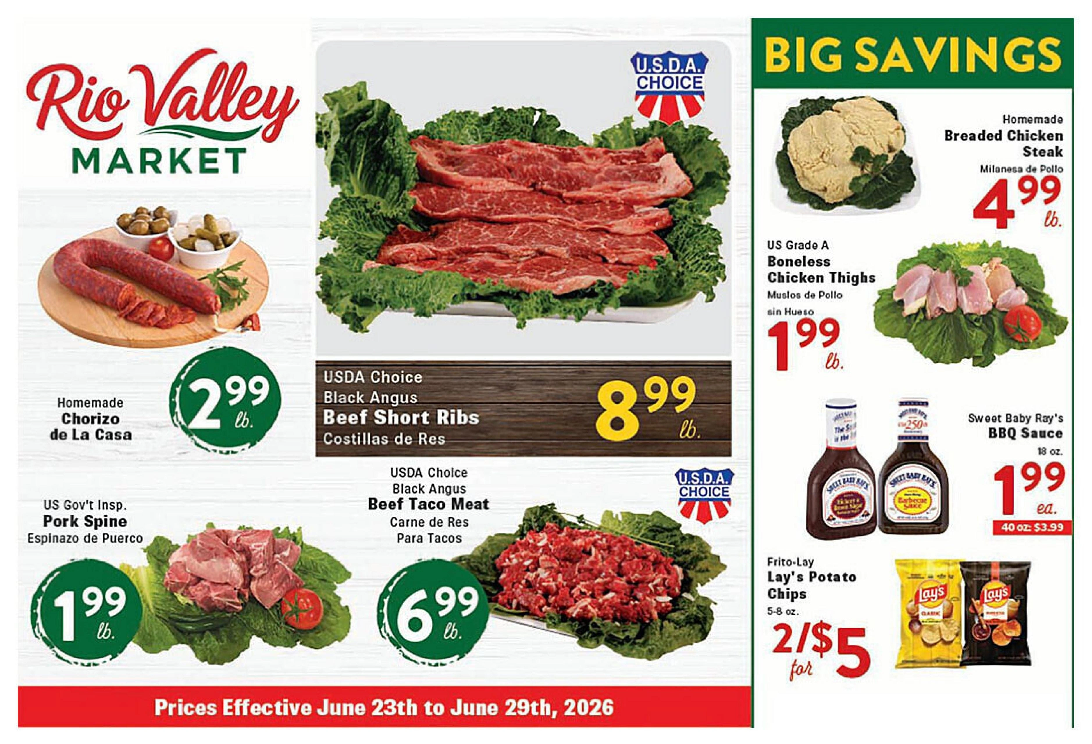 Rio Valley Market flyer page 1