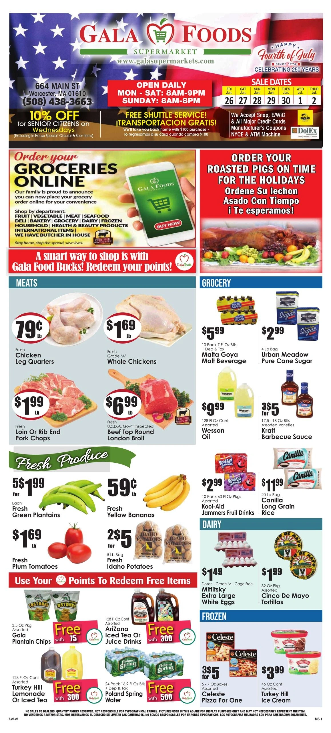 Gala Supermarkets flyer page 1