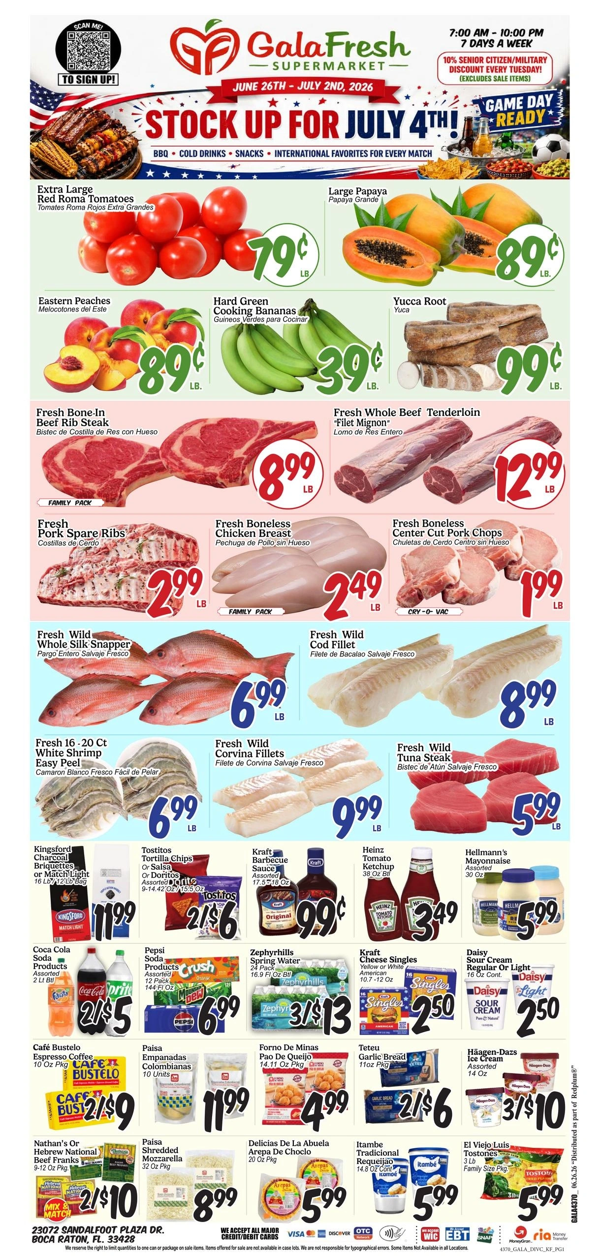 Gala Supermarkets flyer page 1
