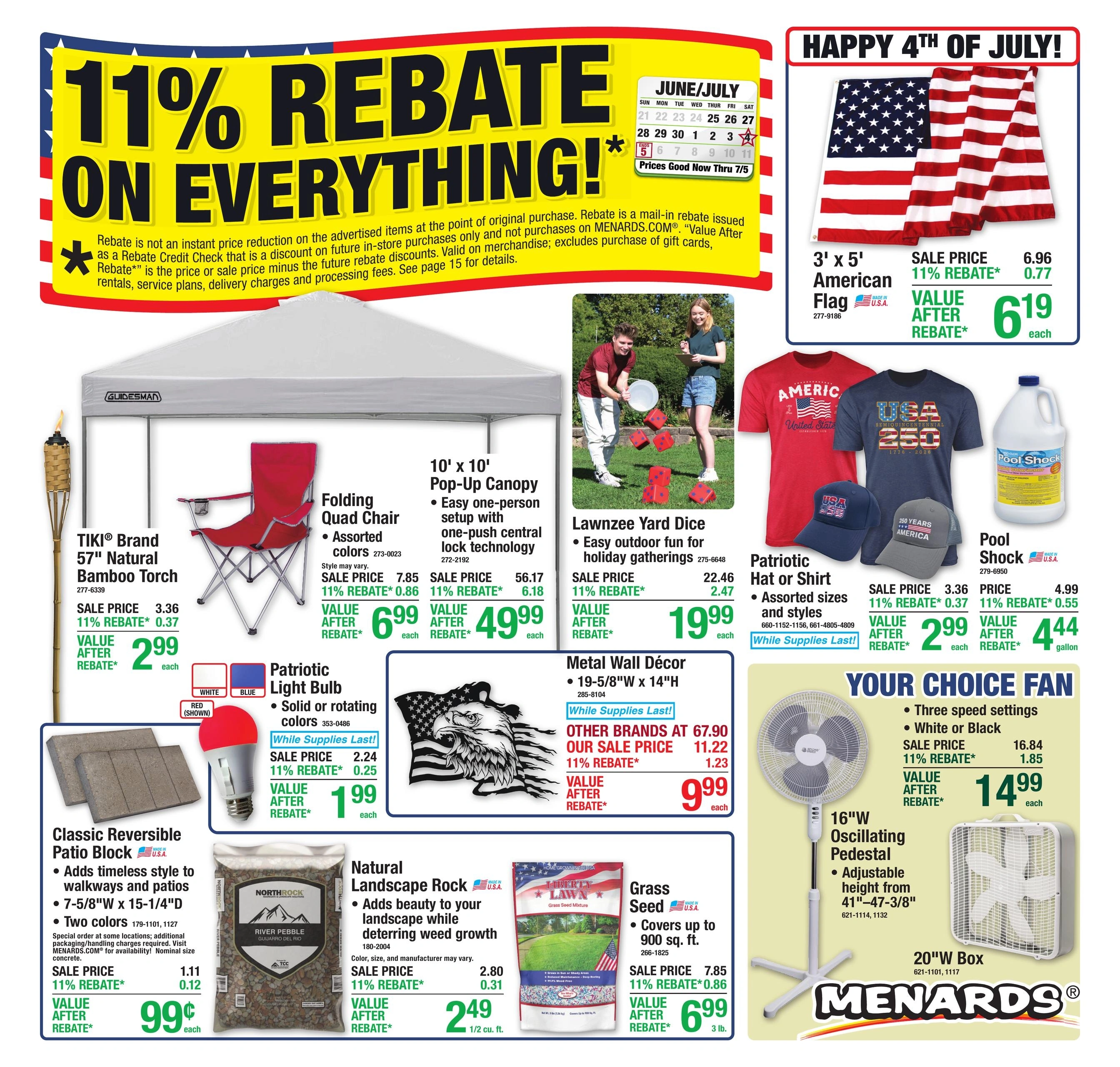 Menards flyer page 1