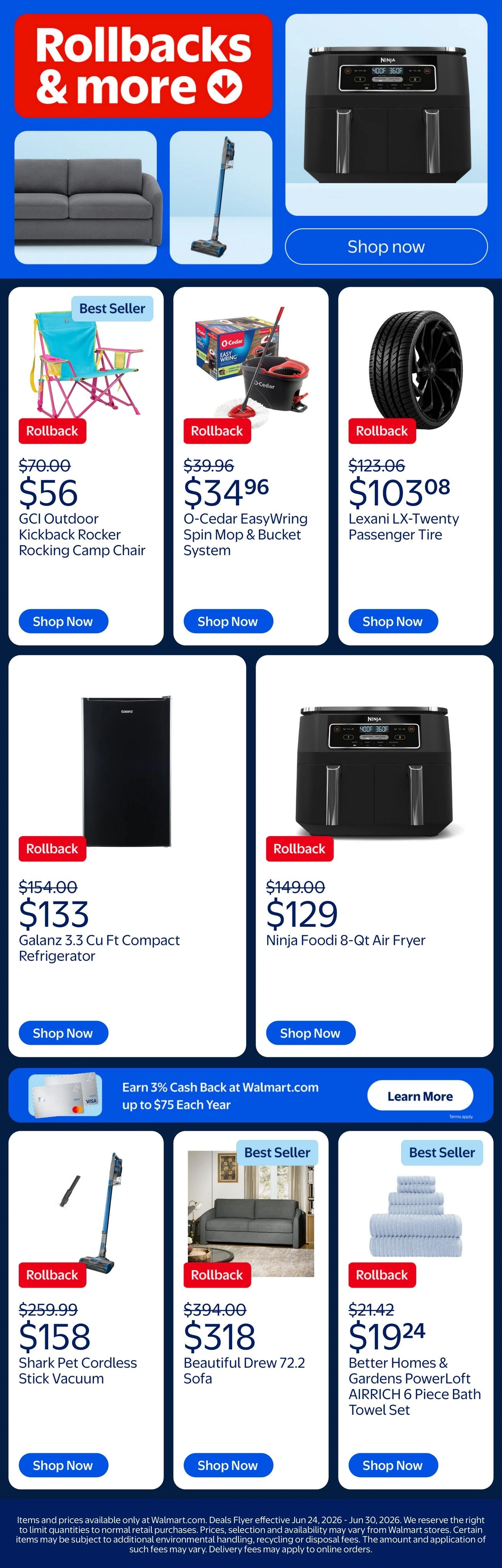 Walmart flyer page 1