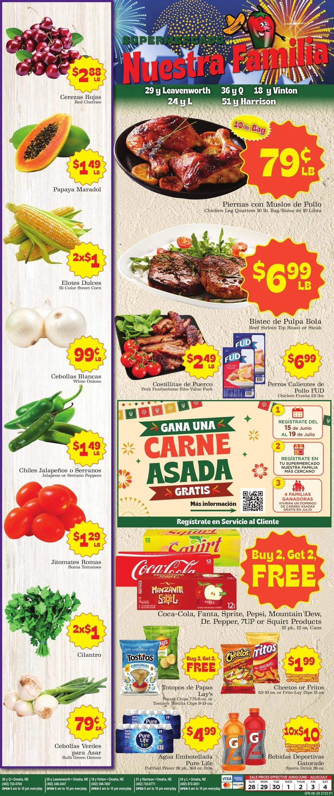 Supermercado Nuestra Familia flyer page 1