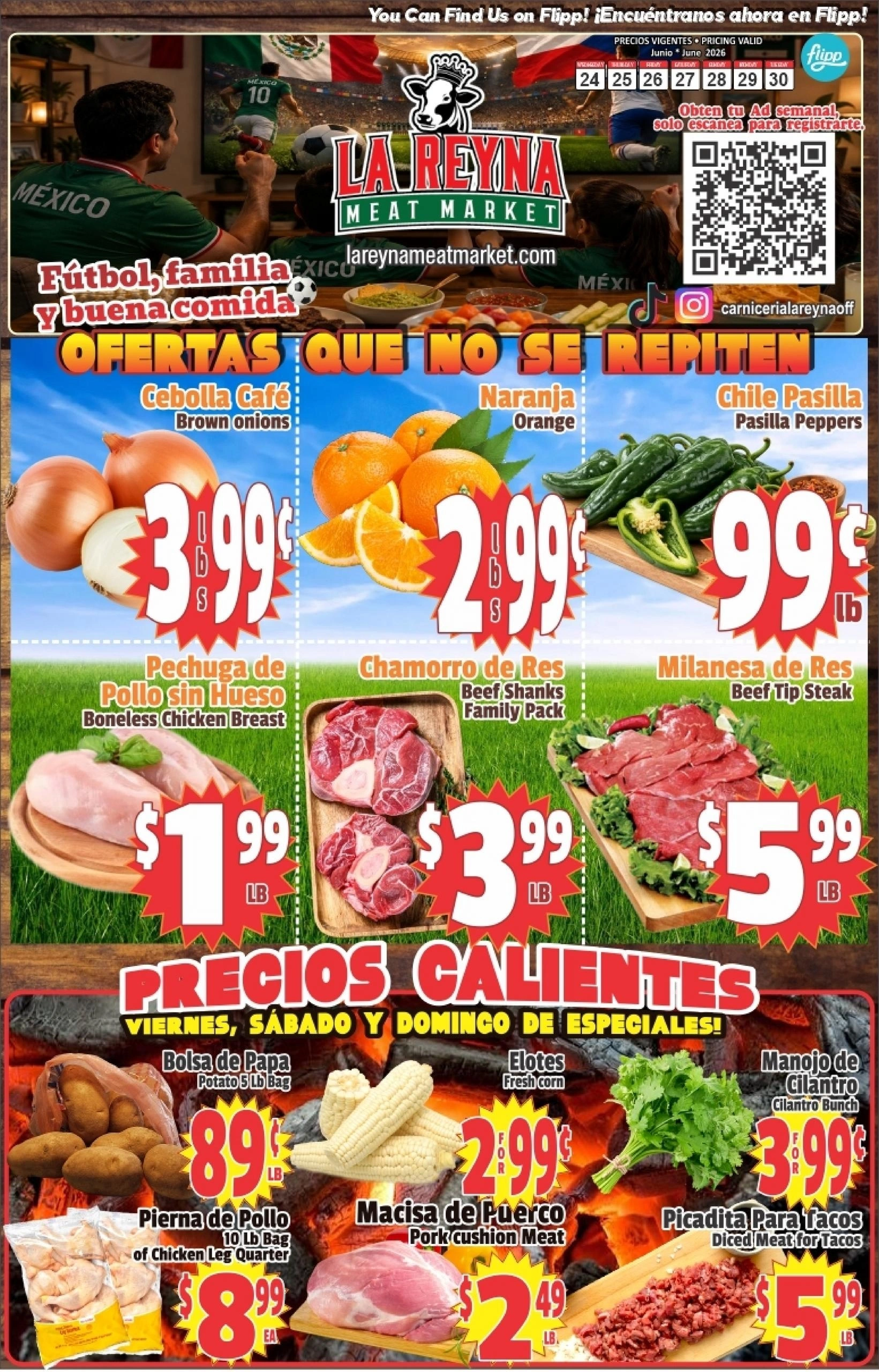 La Reyna Meat Market flyer page 1
