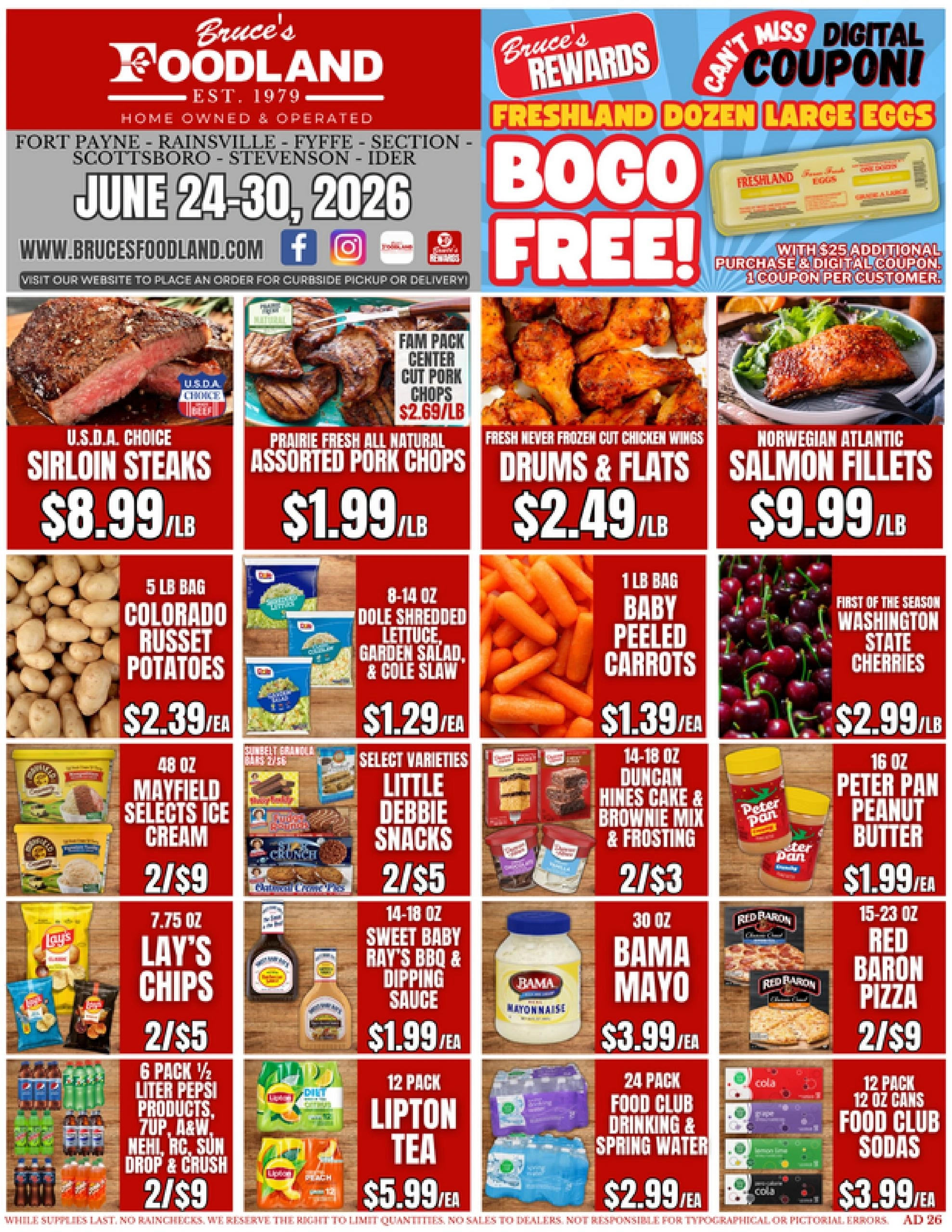 Bruce's Foodland flyer page 1